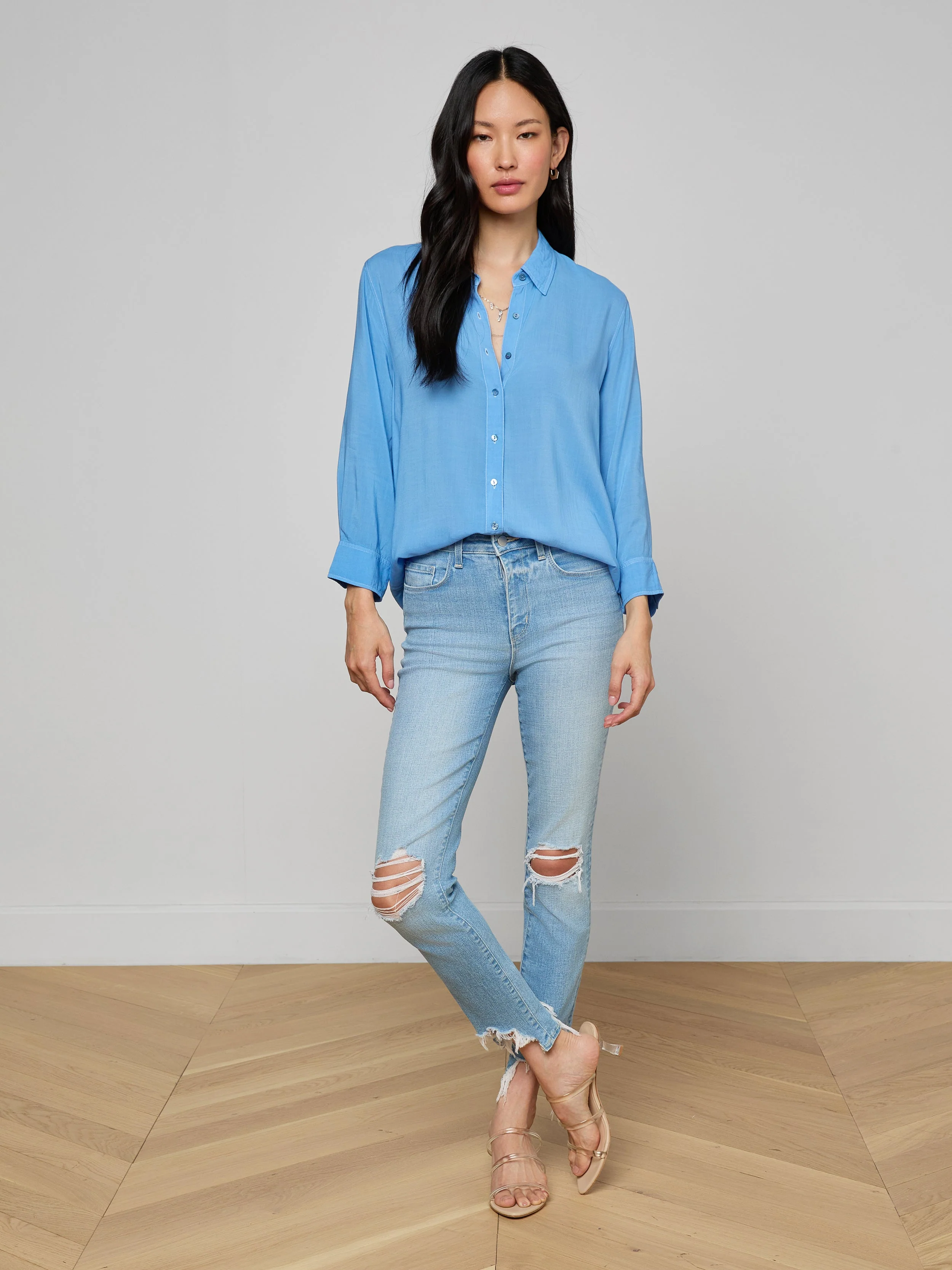 L'AGENCE - High Line Distressed Skinny Jean