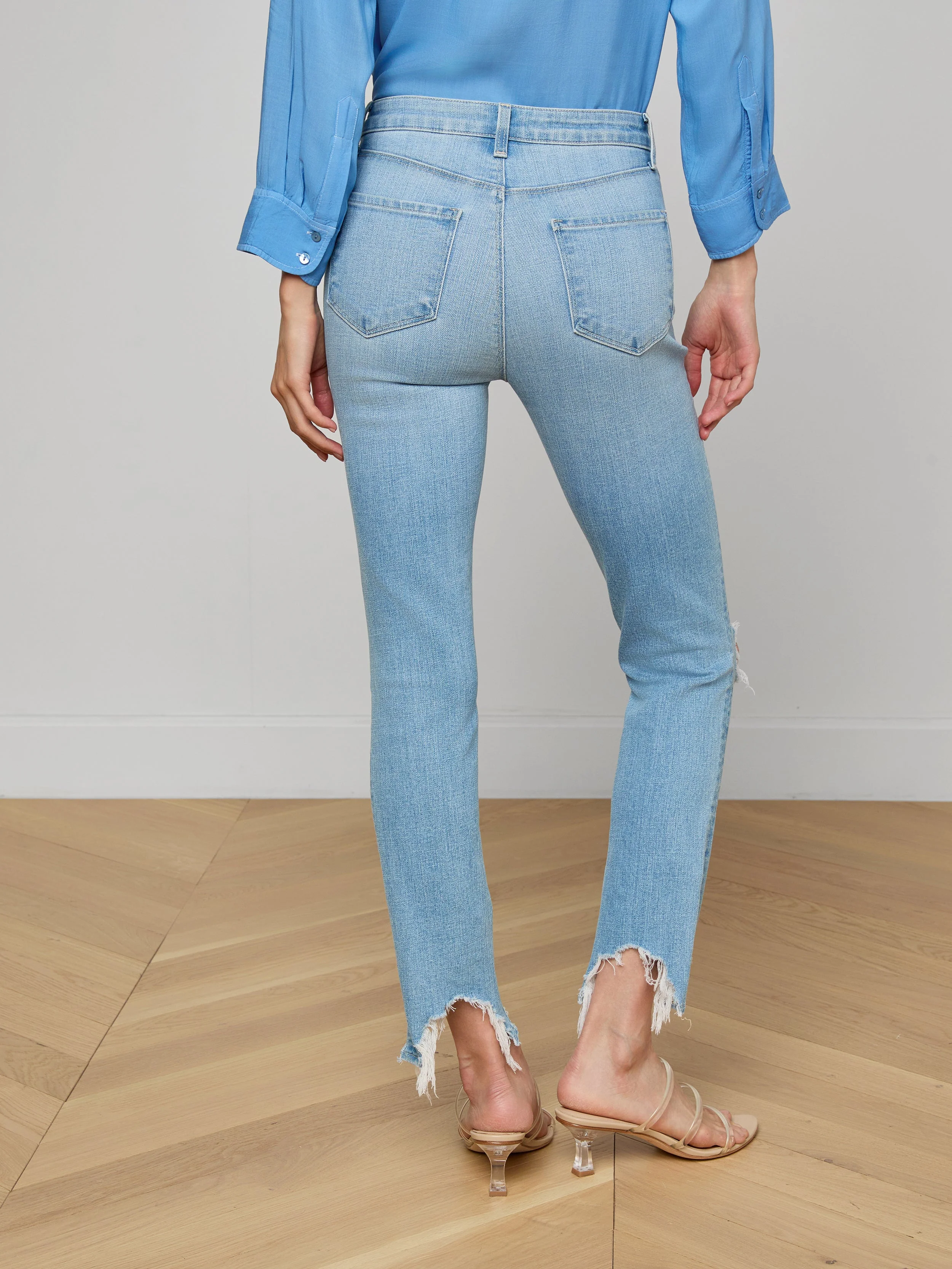 L'AGENCE - High Line Distressed Skinny Jean - Image 4