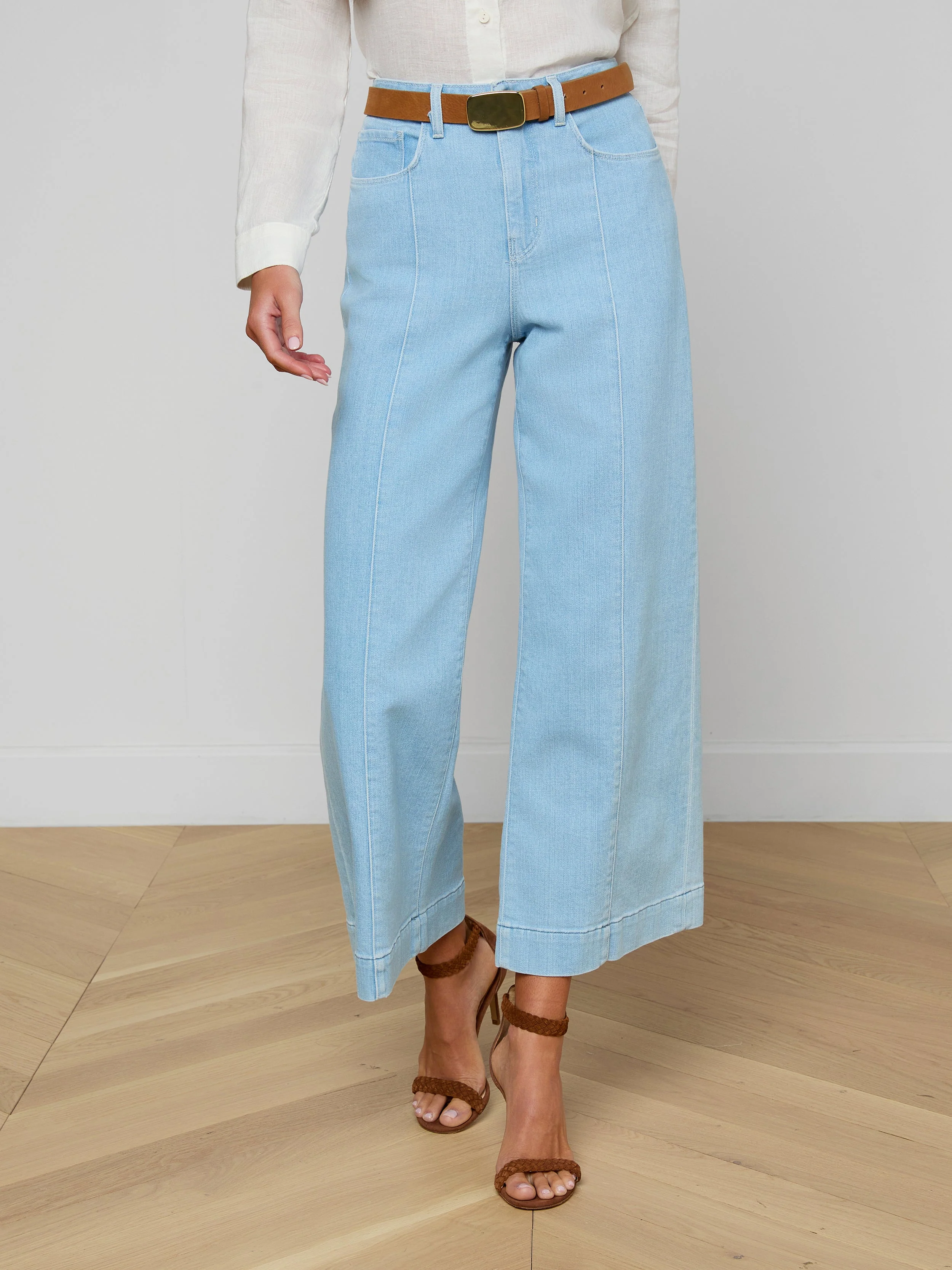 L'AGENCE - Houston Cropped Wide - Leg Jean - Image 2