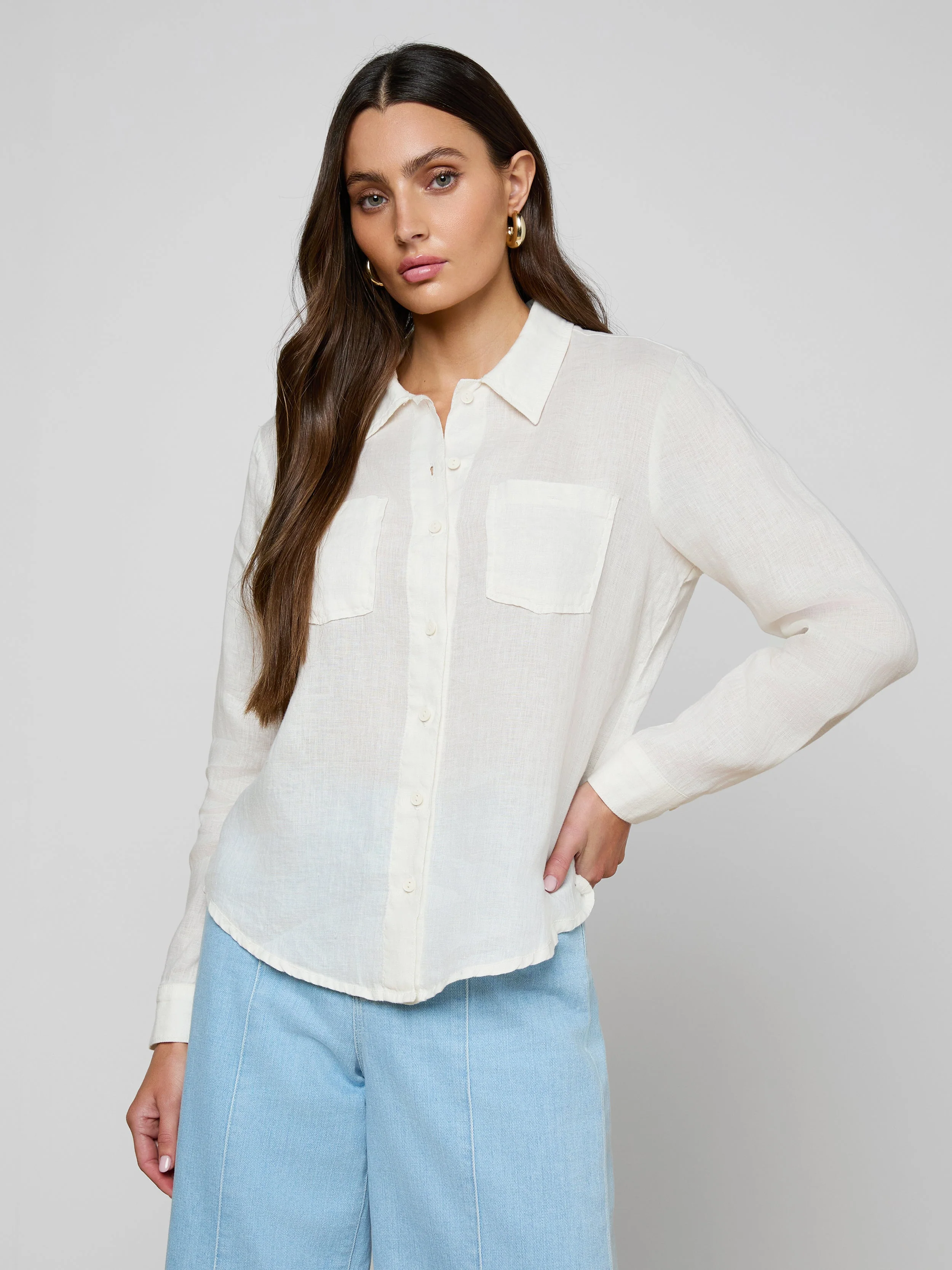 L'AGENCE - Isla Linen Shirt - Image 2