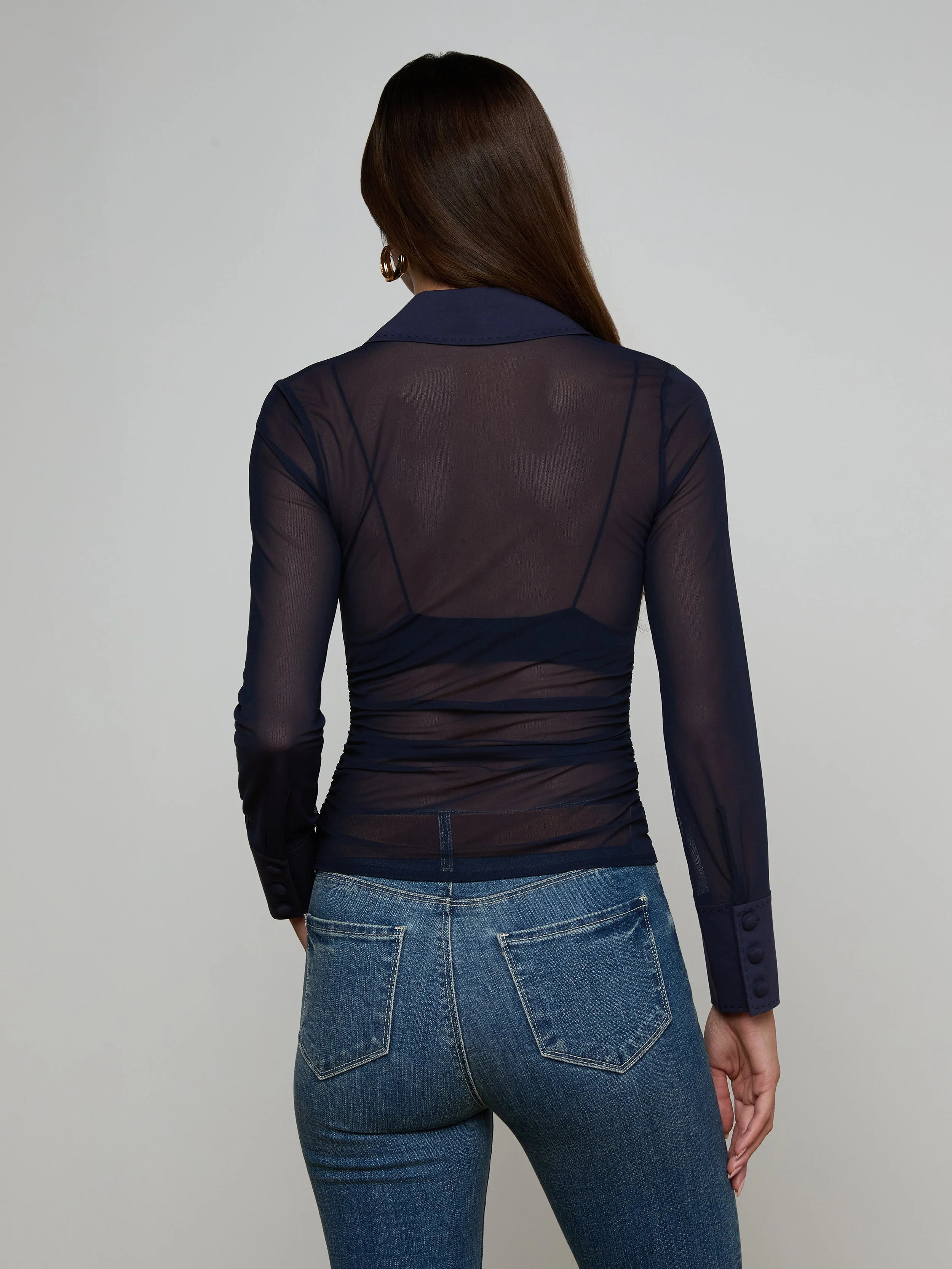 L'AGENCE - Isola Mesh Blouse - Image 4