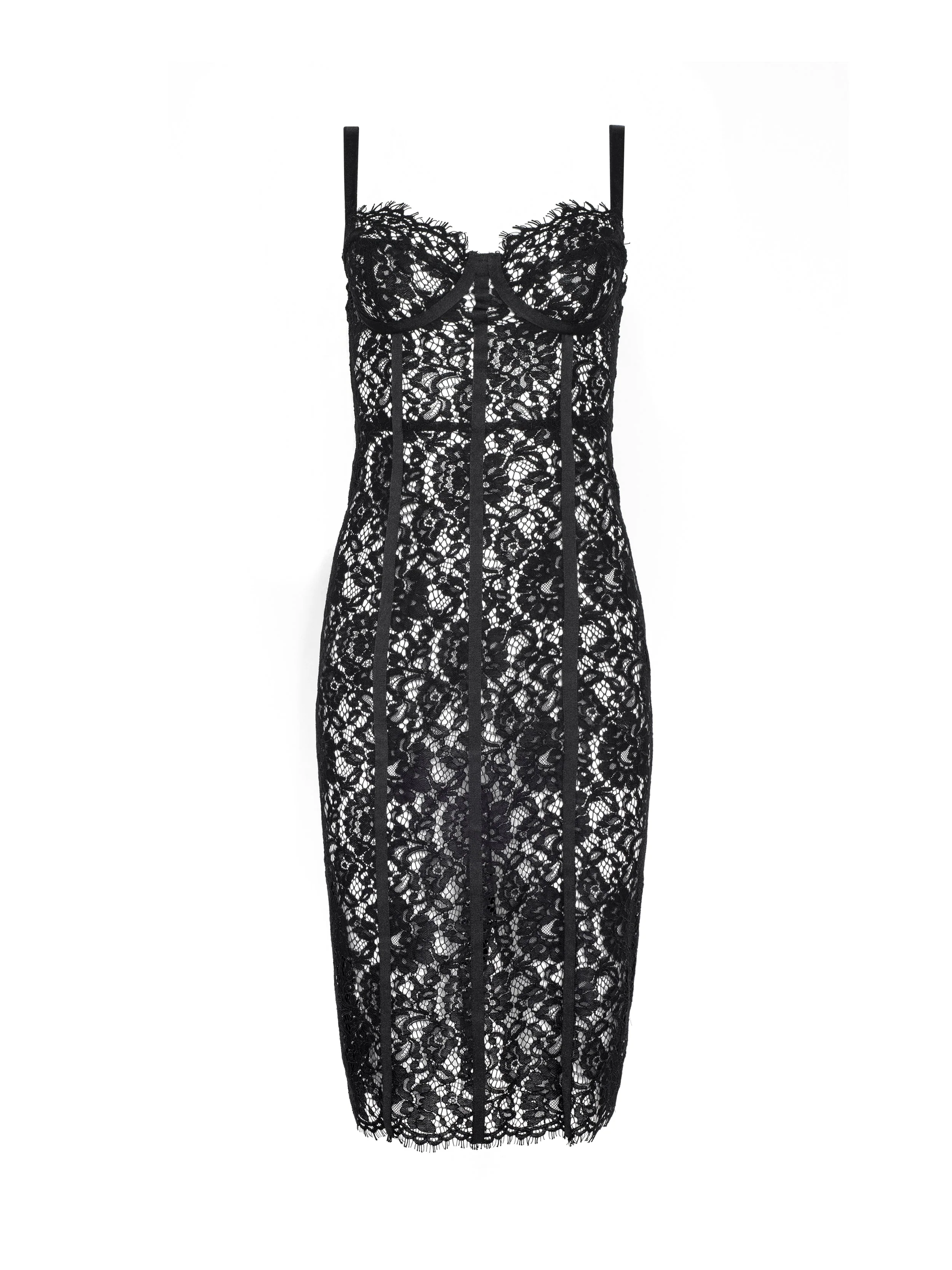 L'AGENCE - Jennifer Lace Midi Dress - Image 6