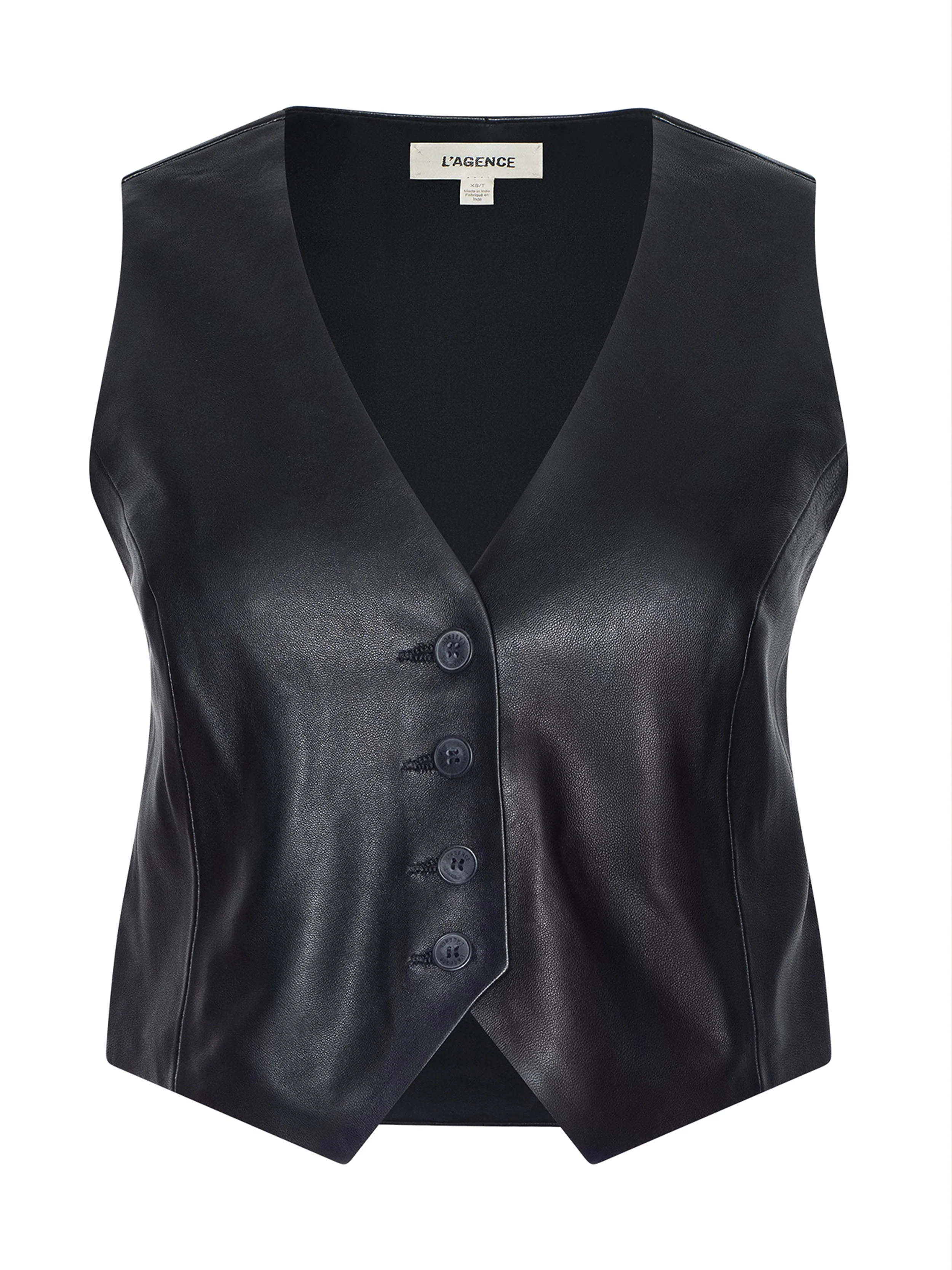 L'AGENCE - Jianna Leather Vest - Image 2