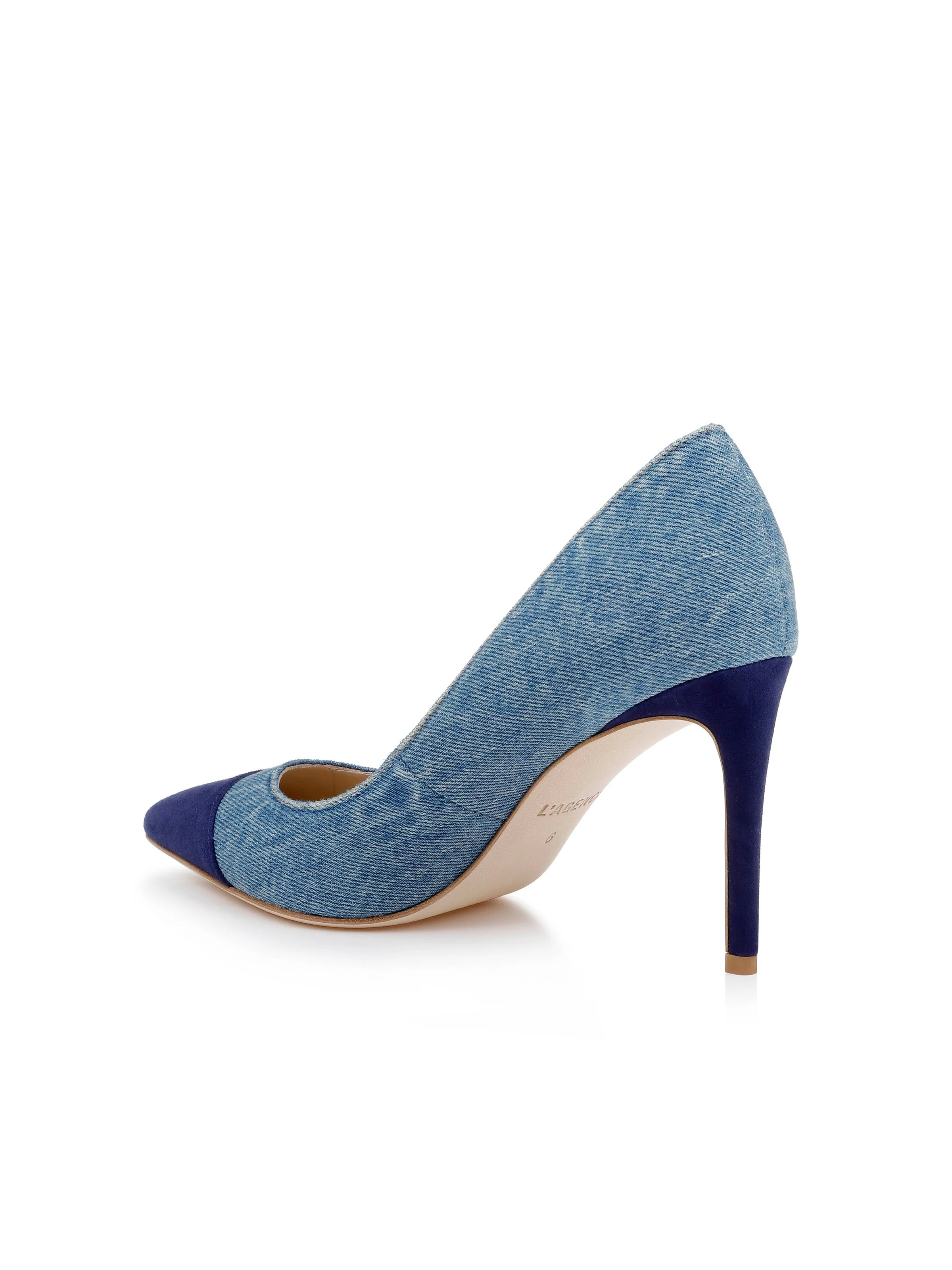L'AGENCE - Kendelle Denim Pump - Image 4