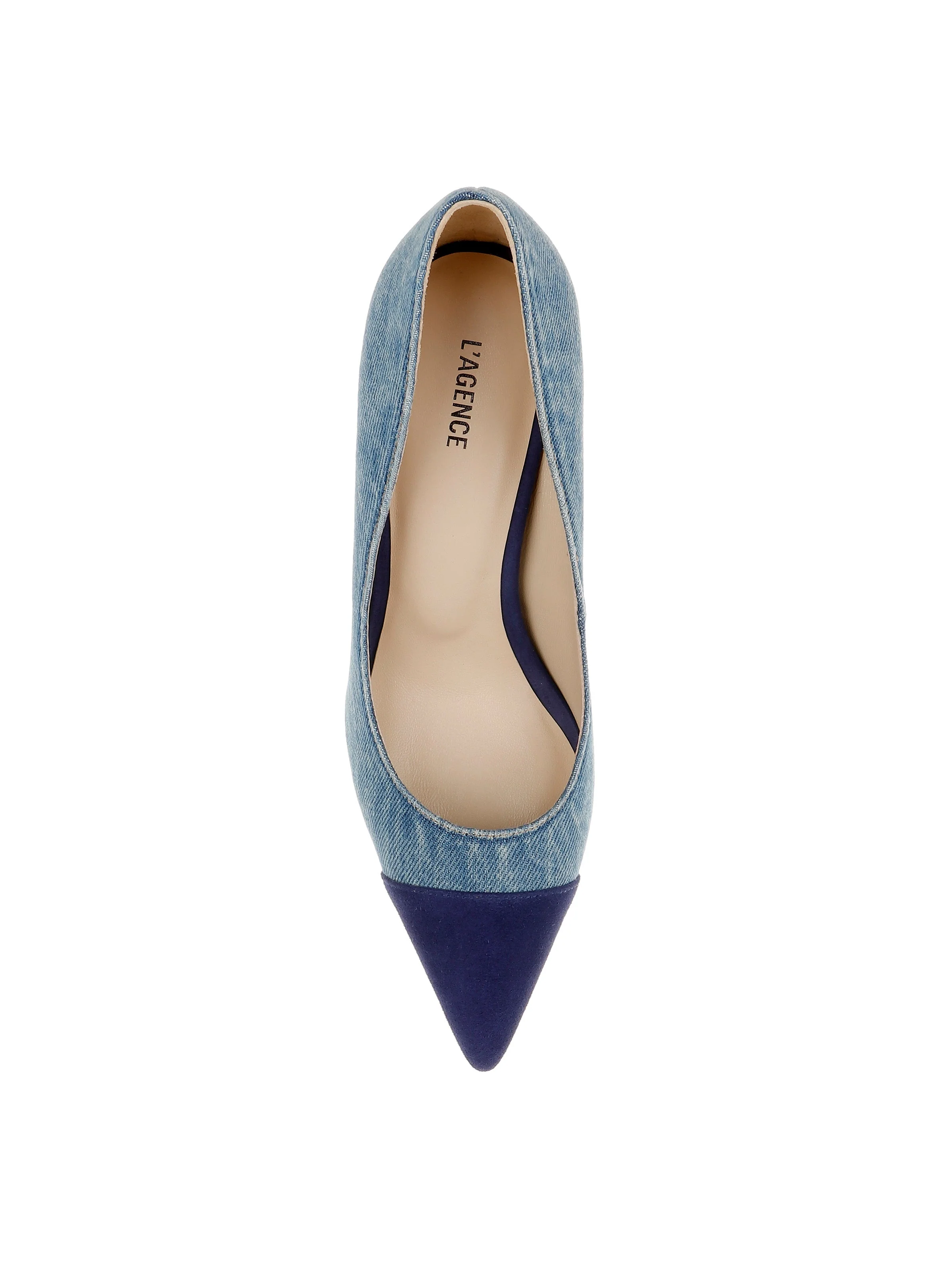 L'AGENCE - Kendelle Denim Pump - Image 5