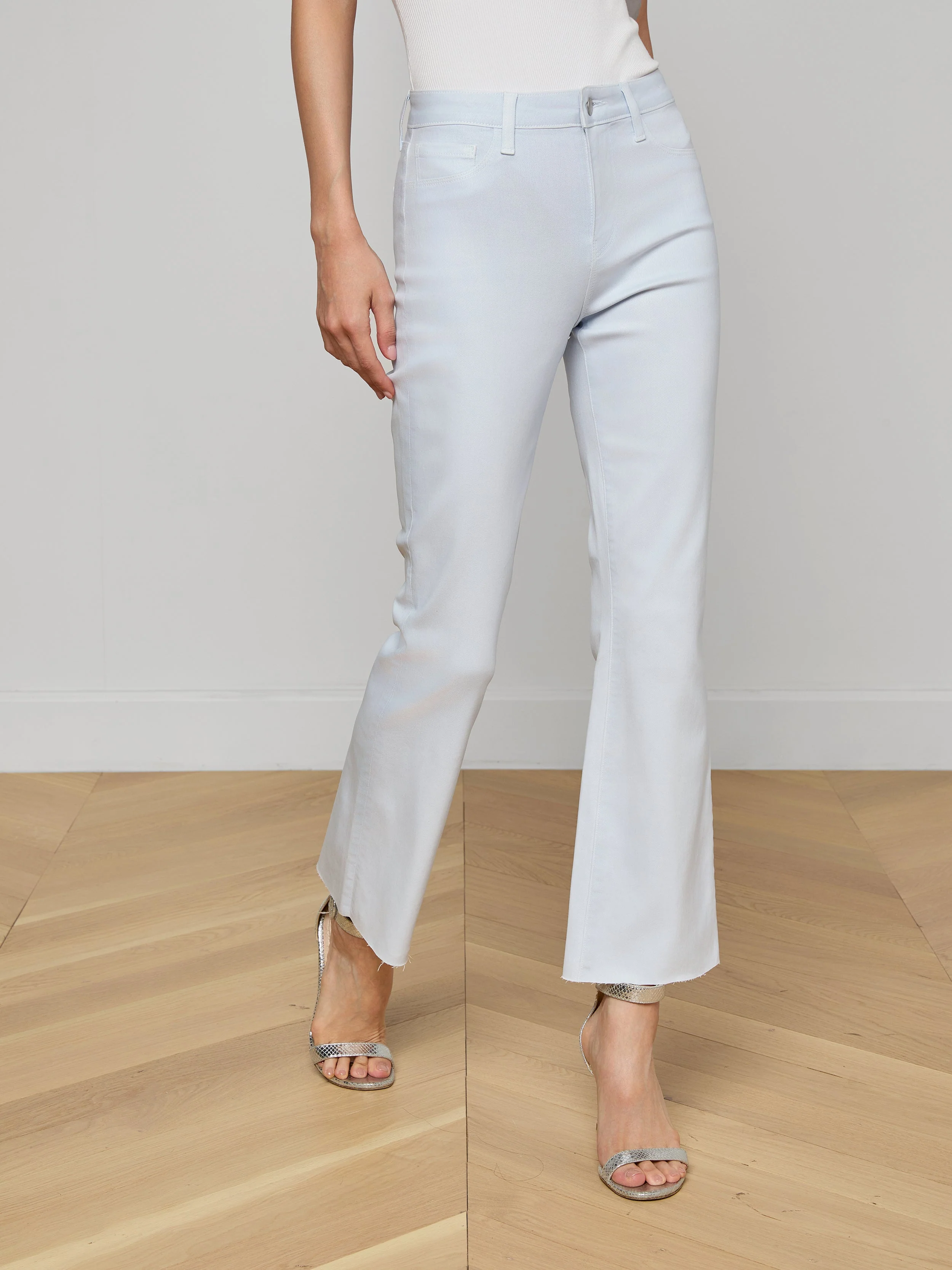 L'AGENCE - Kendra Coated Cropped Flare Jean - Image 2