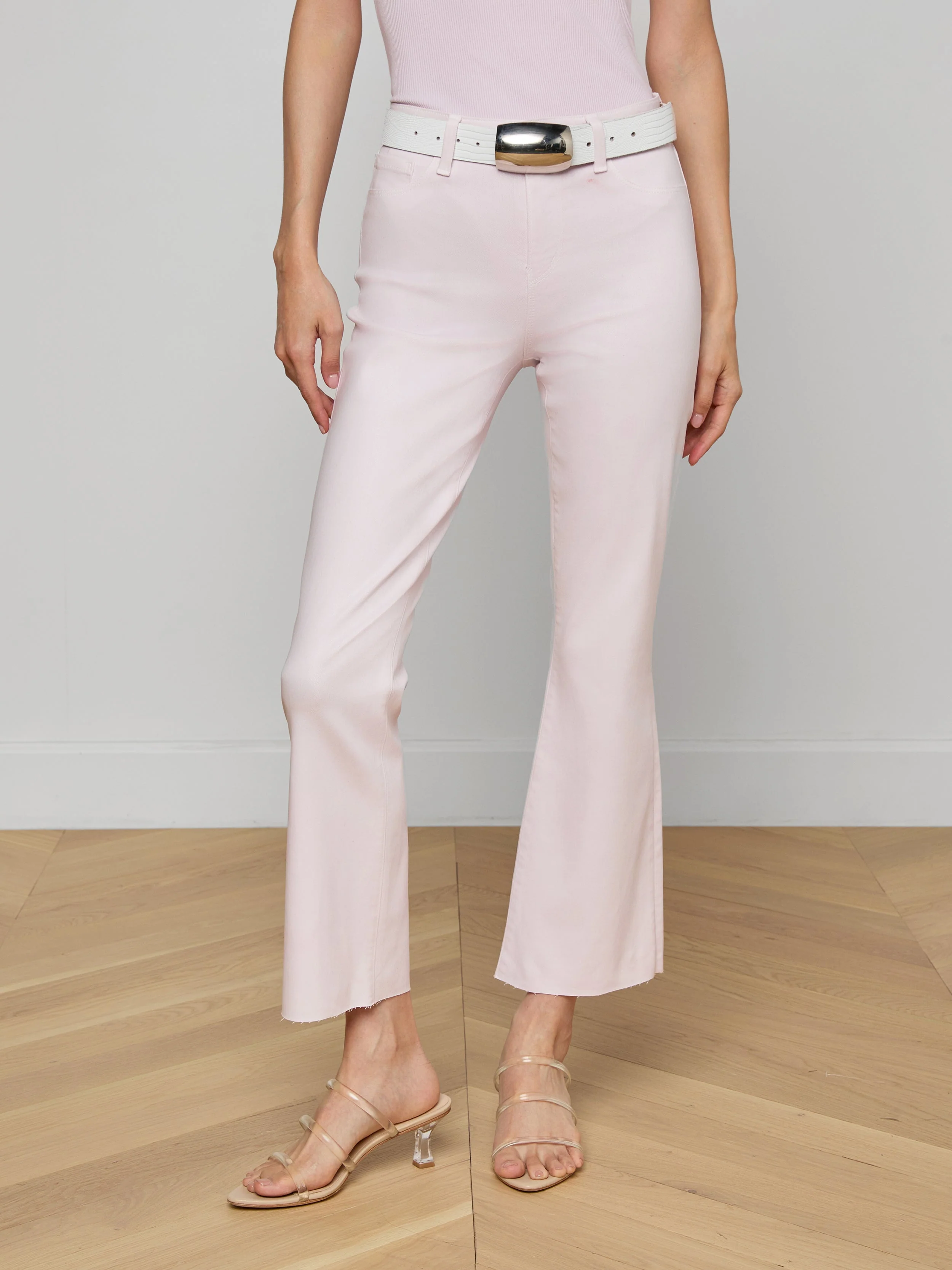 L'AGENCE - Kendra Coated Cropped Flare Jean - Image 3