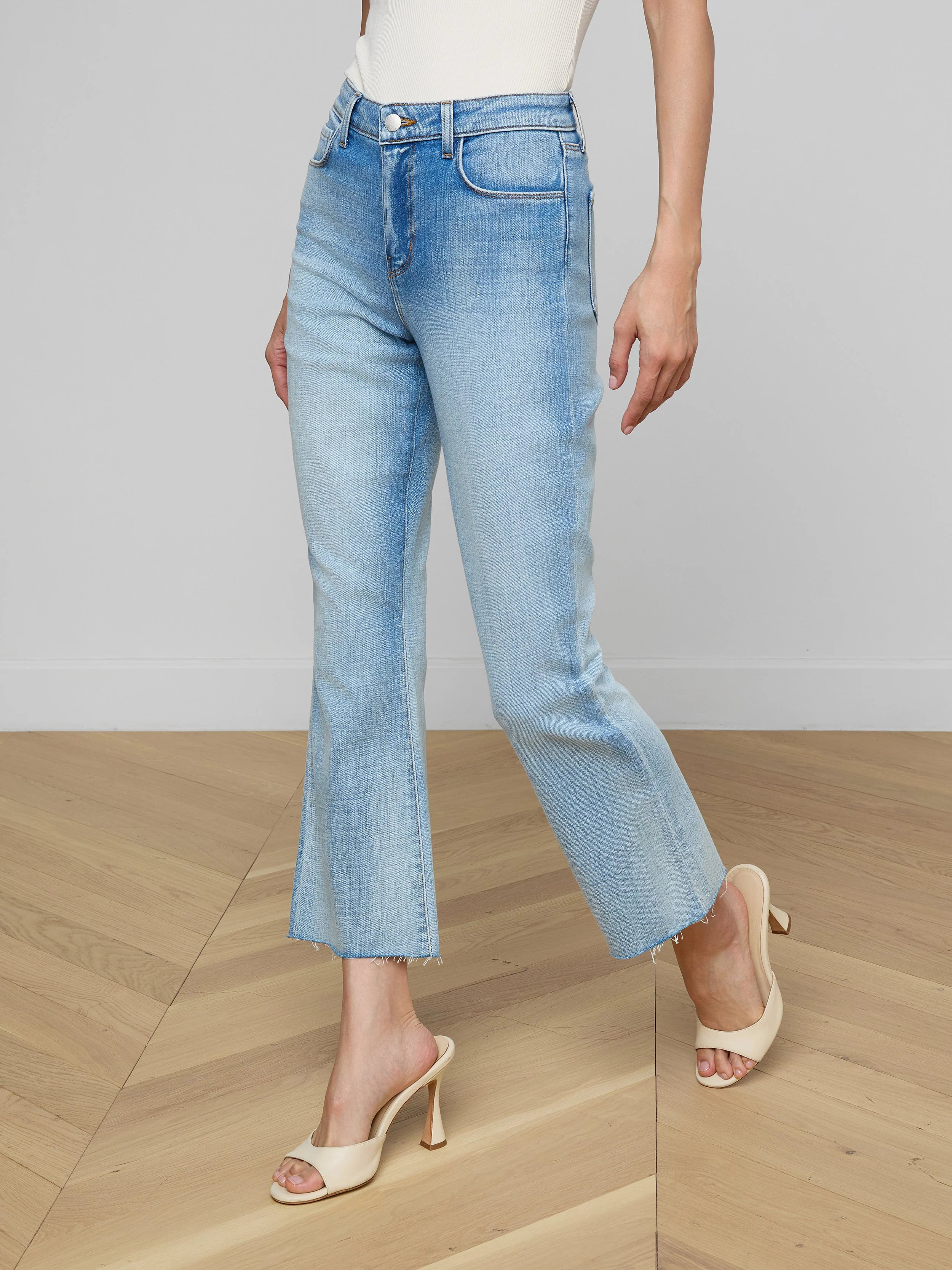 L'AGENCE - Kendra Cropped Flare Jean - Image 3