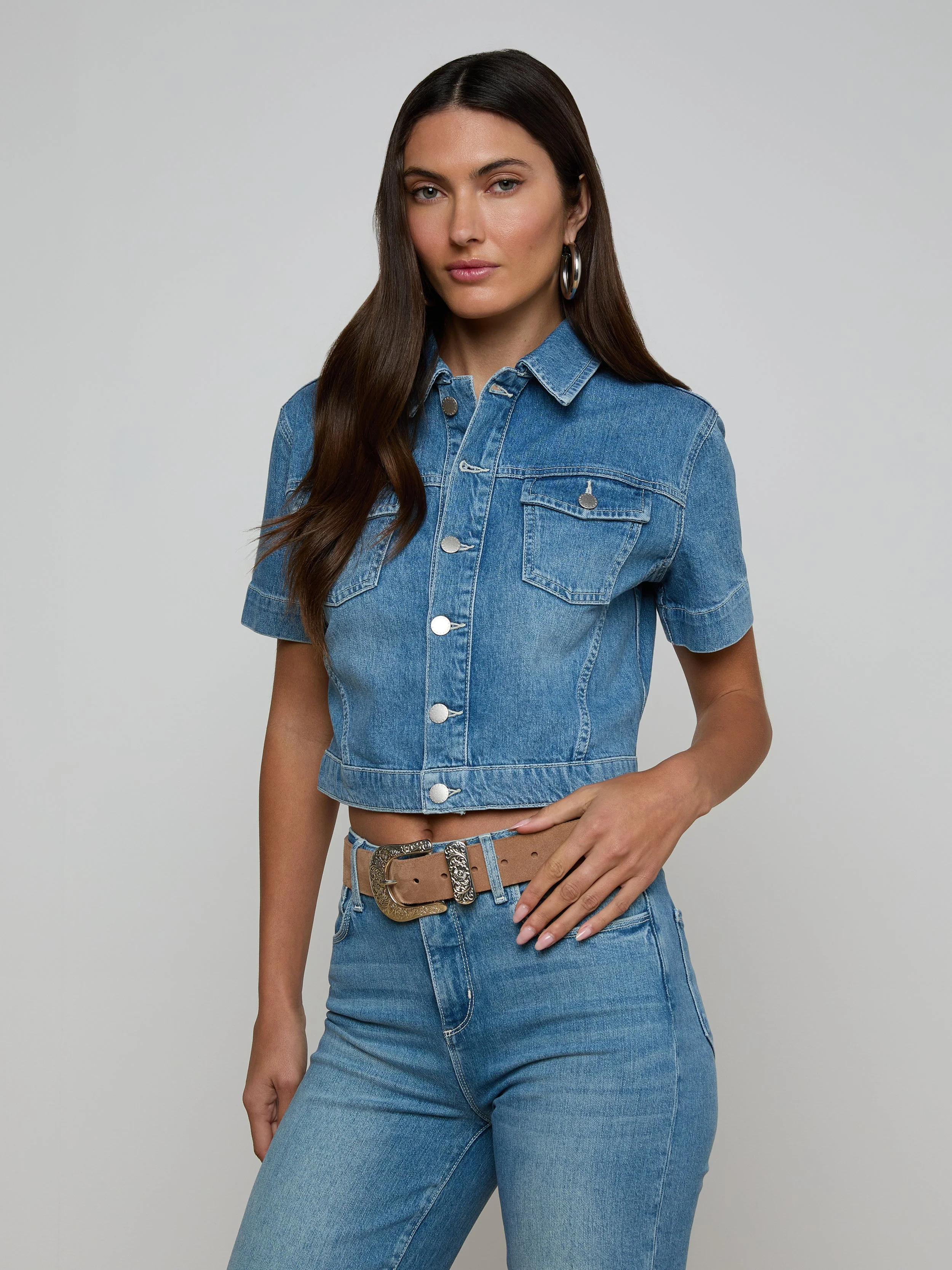 L'AGENCE - Kirstie Jean Shirt Jacket - Image 3