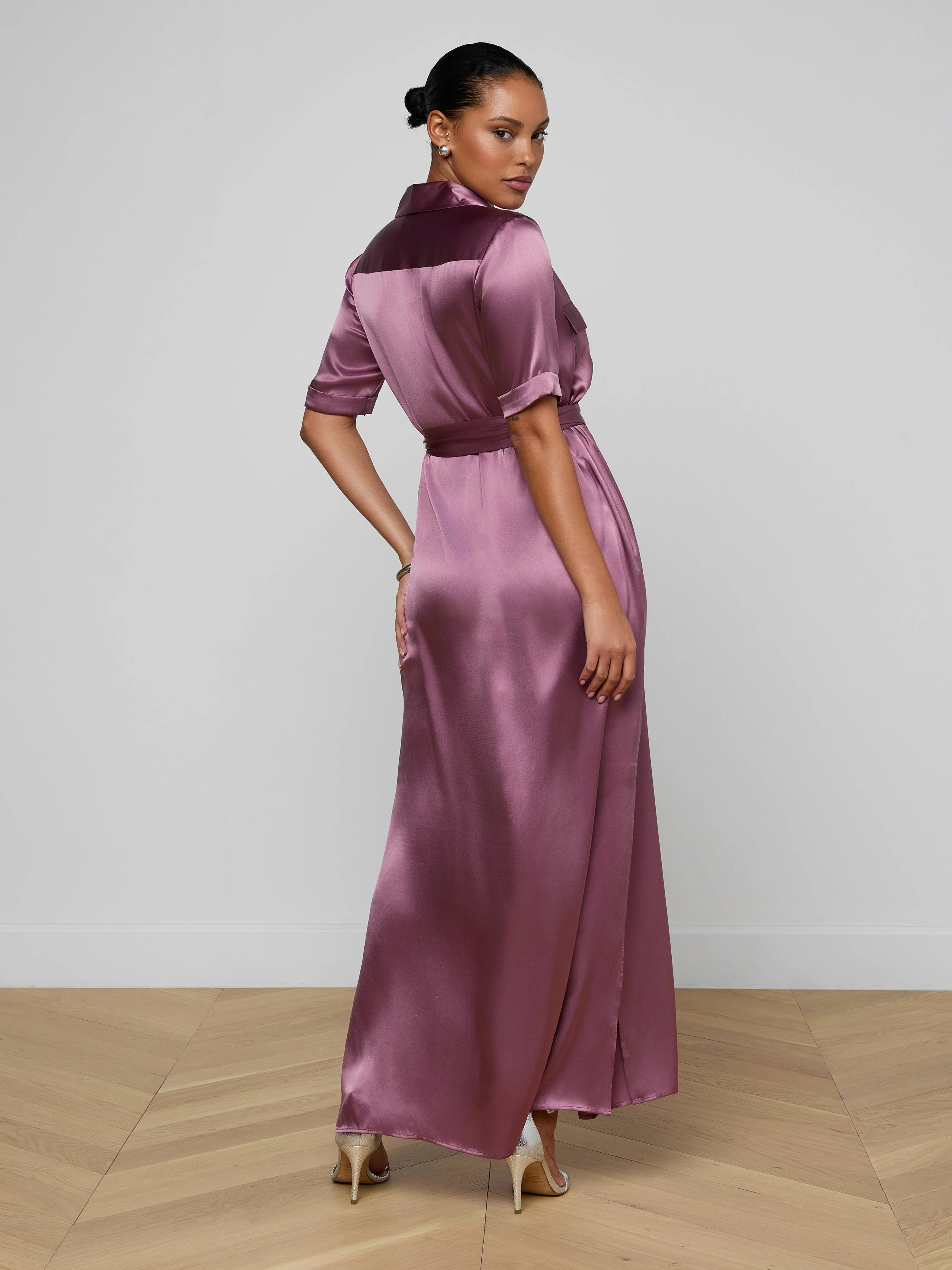 L'AGENCE - Klement Silk Shirt Dress - Image 5