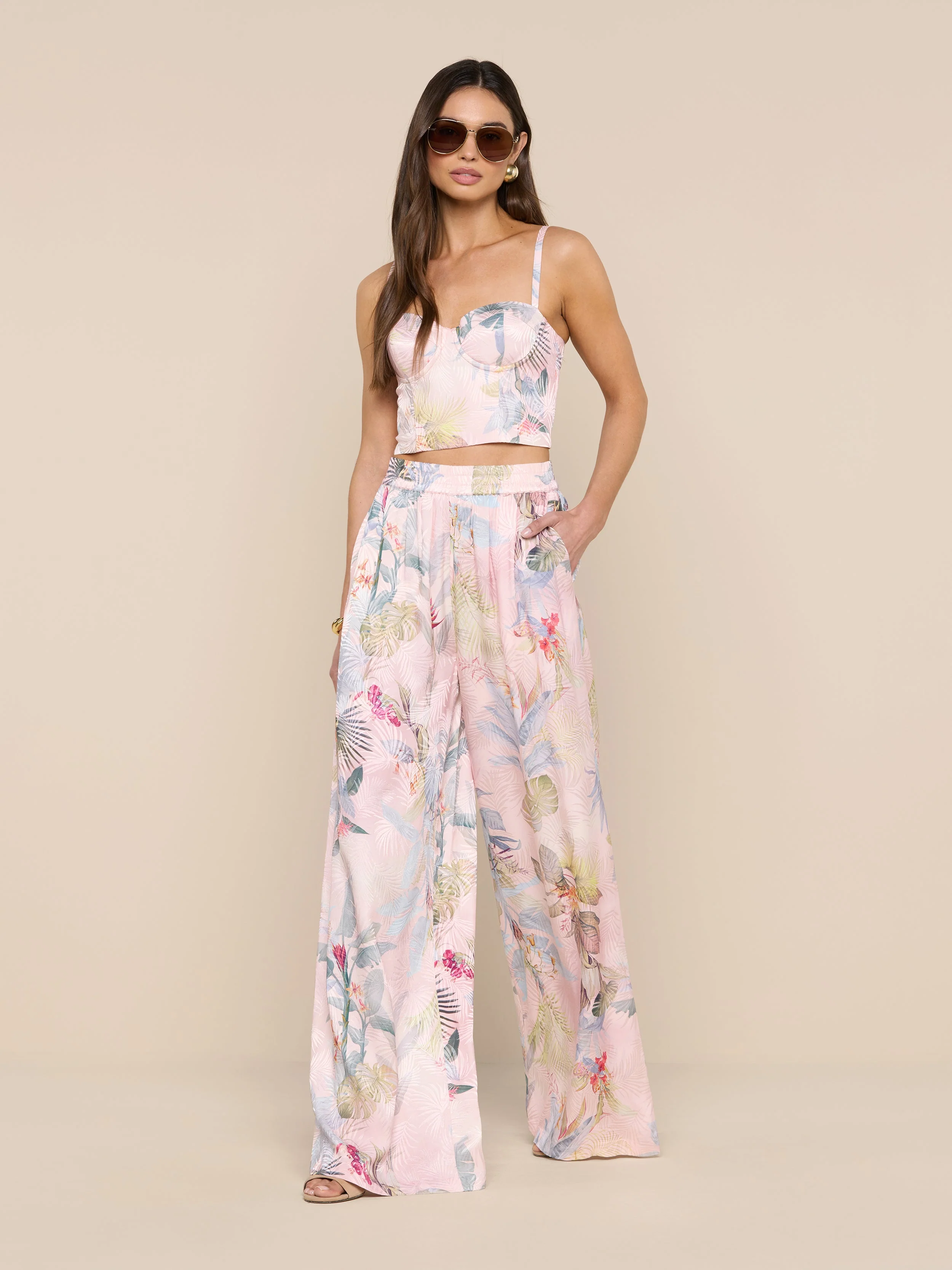 L'AGENCE - Lillian Satin Wide - Leg Pant