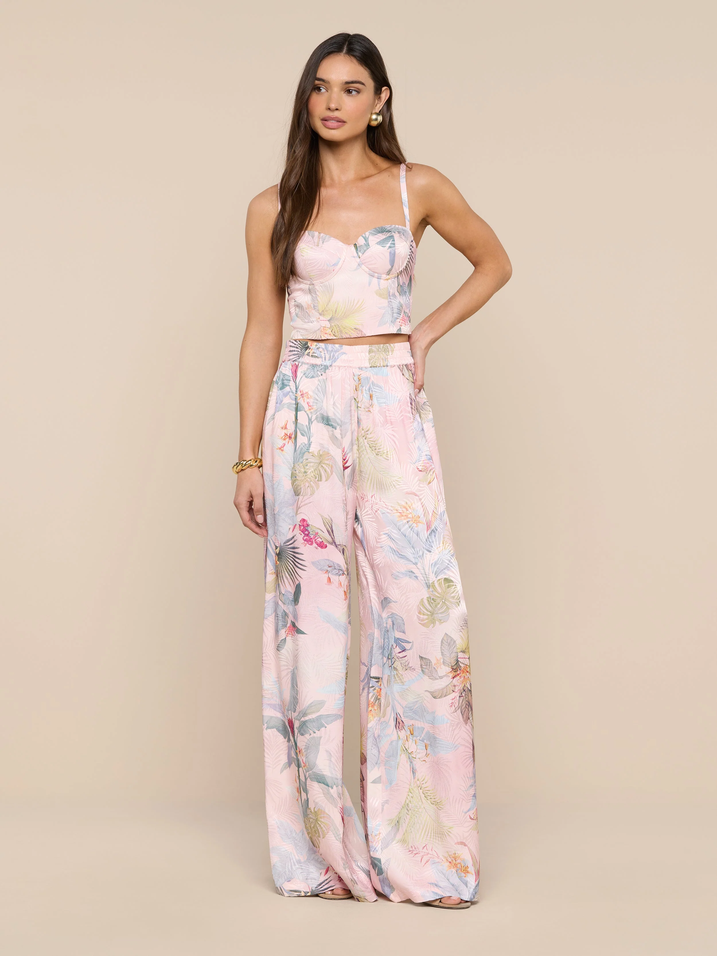 L'AGENCE - Lillian Satin Wide - Leg Pant - Image 2