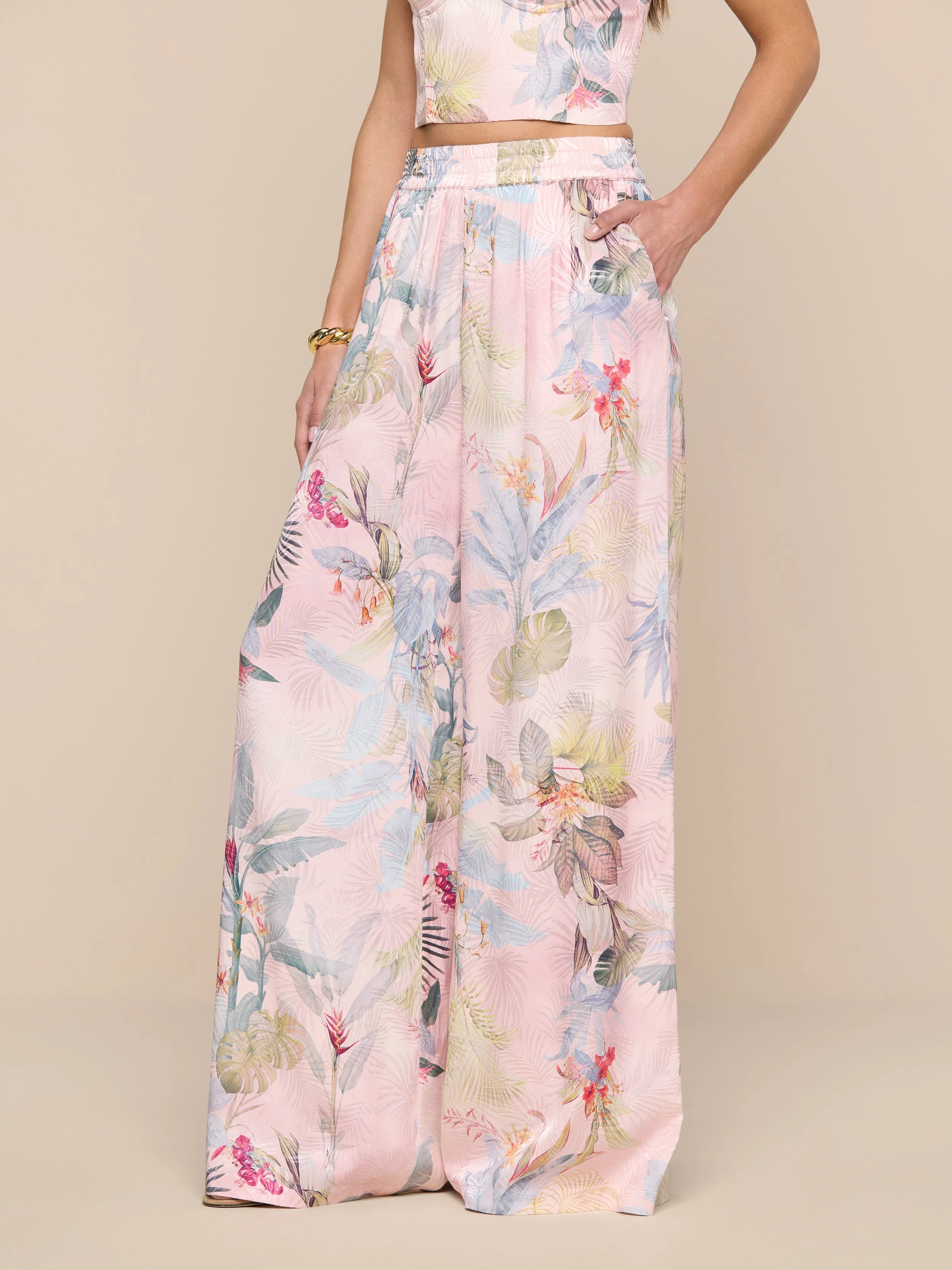 L'AGENCE - Lillian Satin Wide - Leg Pant - Image 4