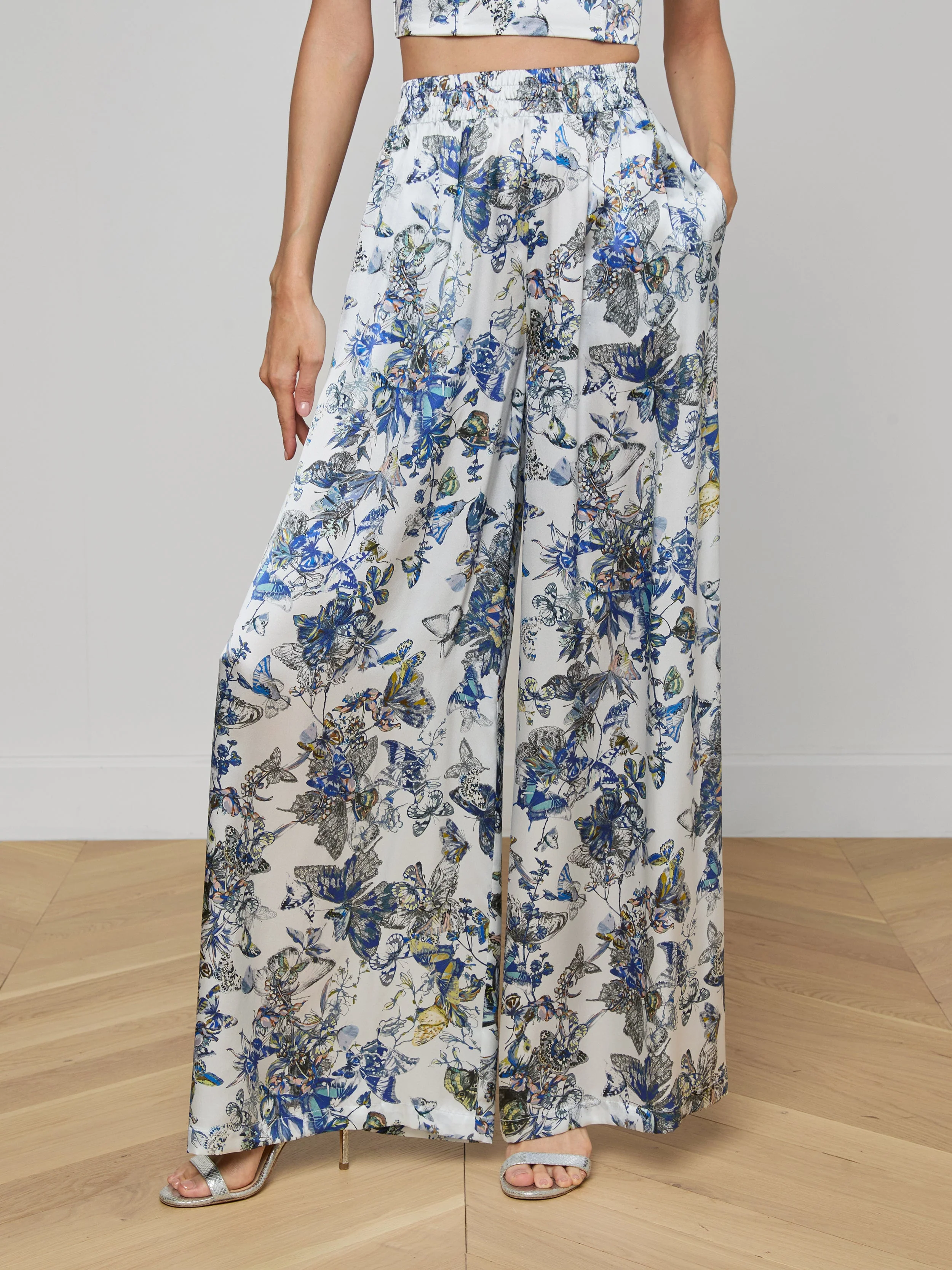L'AGENCE - Lillian Silk Wide - Leg Pant - Image 3