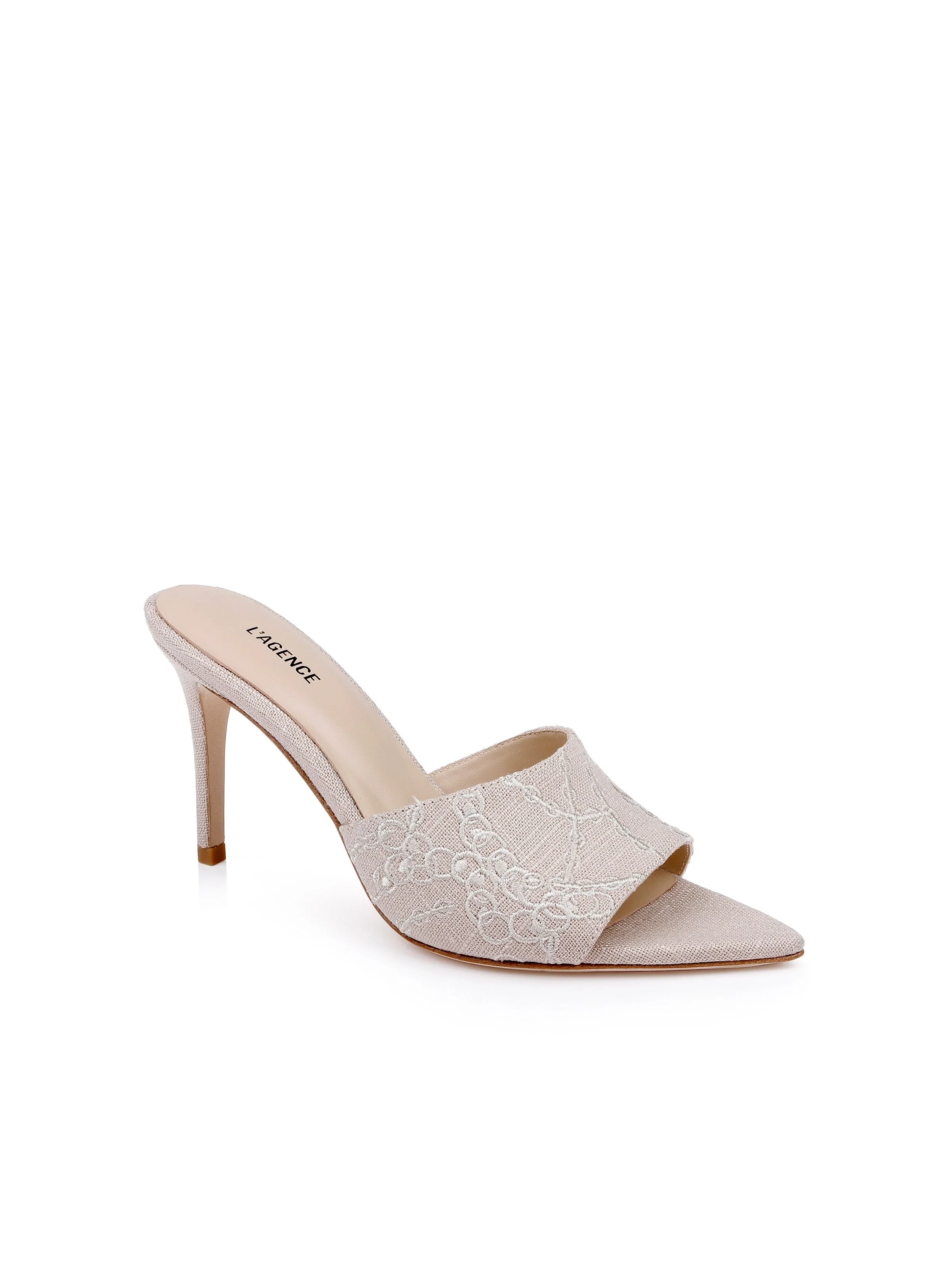 L'AGENCE - Lolita Linen Open - Toe Mule - Image 2
