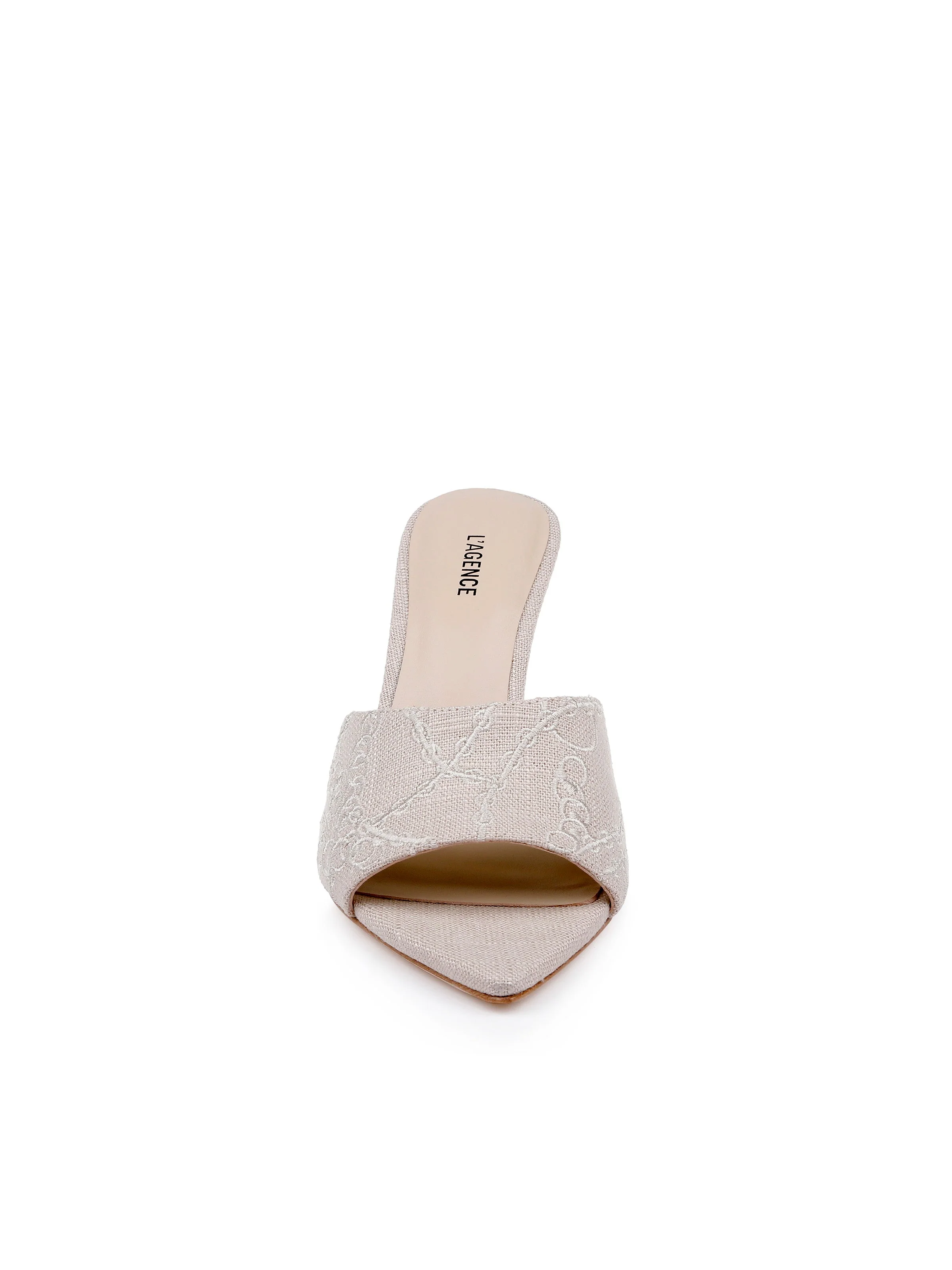 L'AGENCE - Lolita Linen Open - Toe Mule - Image 3