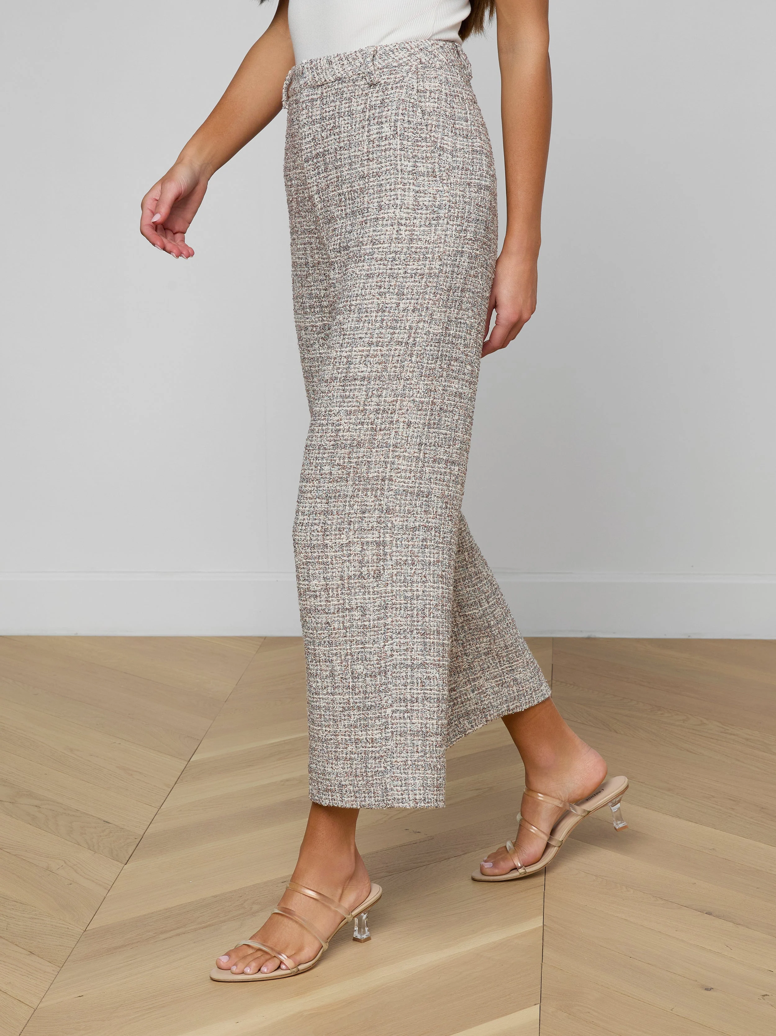 L'AGENCE - Lula Cropped Tweed Trouser - Image 3