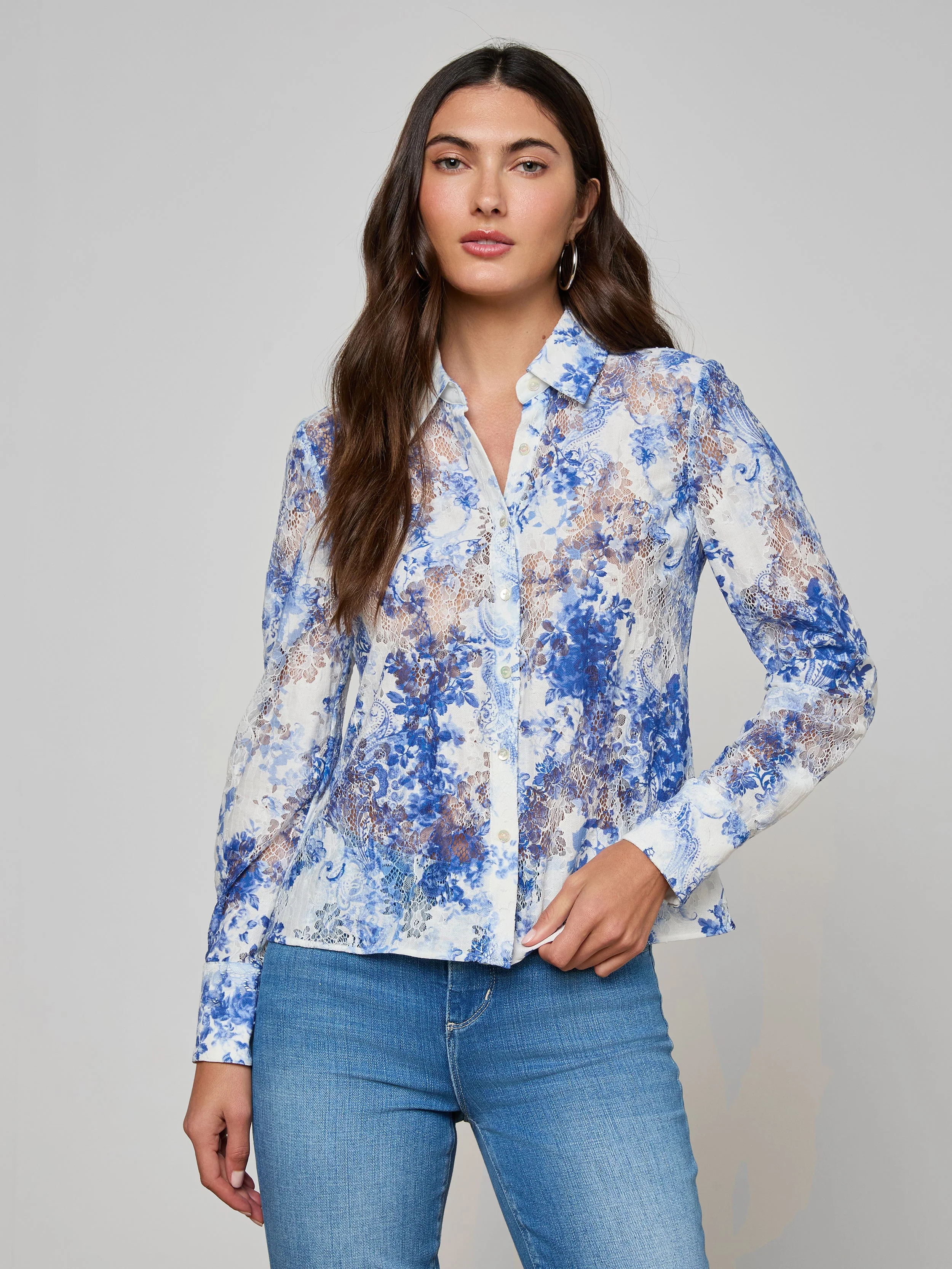 L'AGENCE - Maia Lace Blouse - Image 2