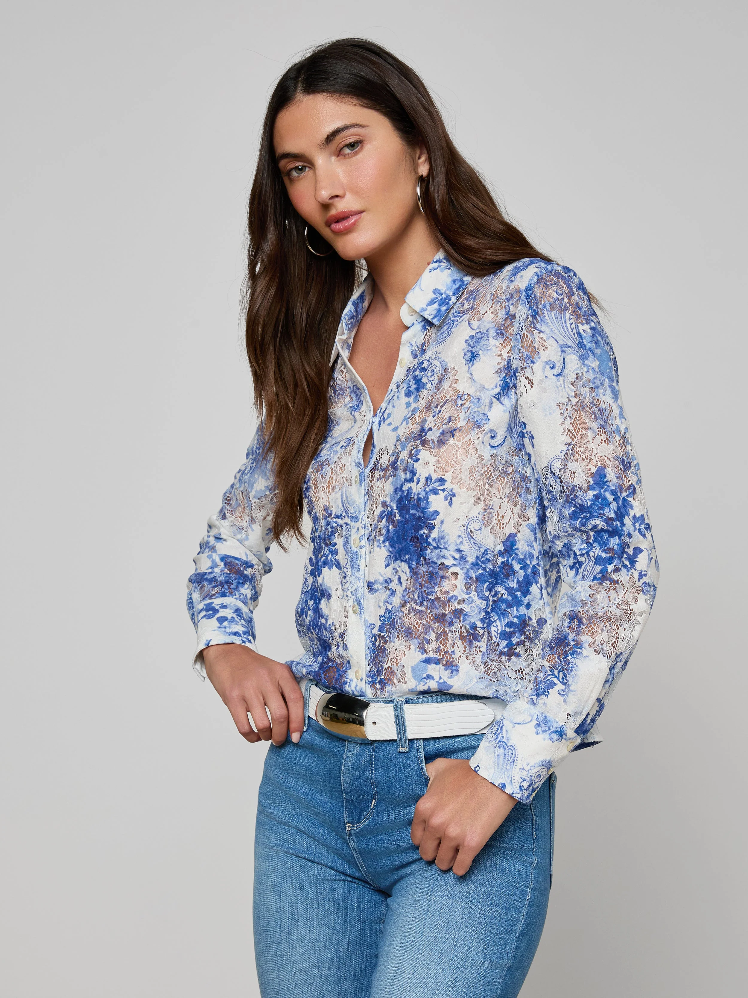 L'AGENCE - Maia Lace Blouse - Image 3