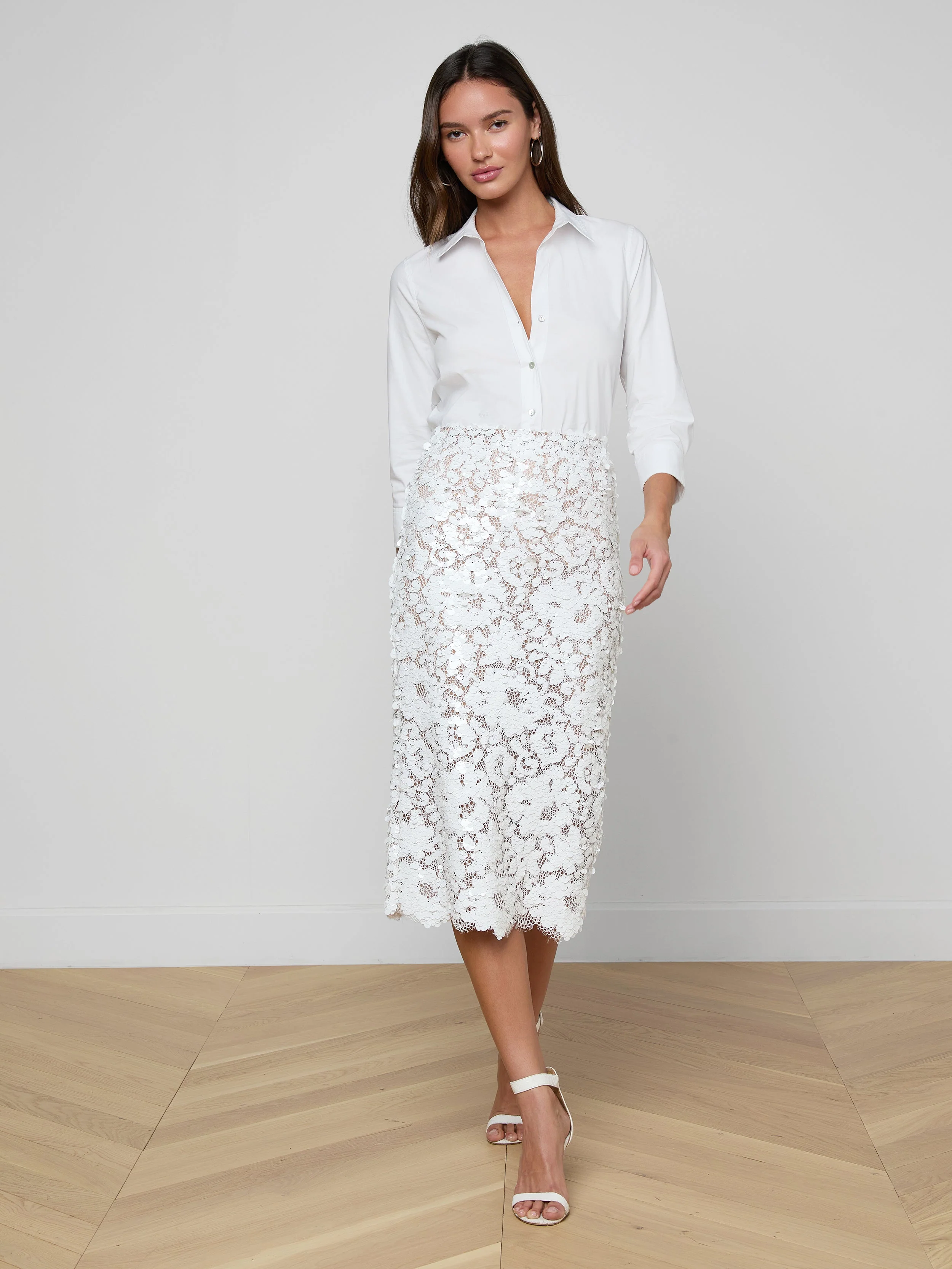 L'AGENCE - Makena Sequin Pencil Skirt