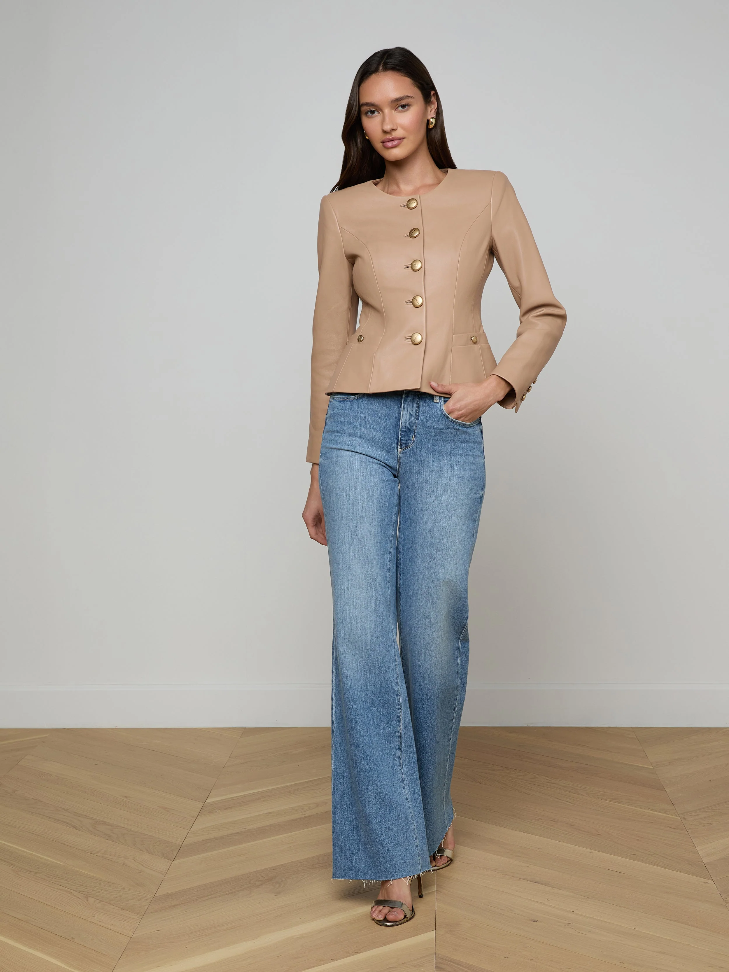 L'AGENCE - Mariella Leather Jacket - Image 3