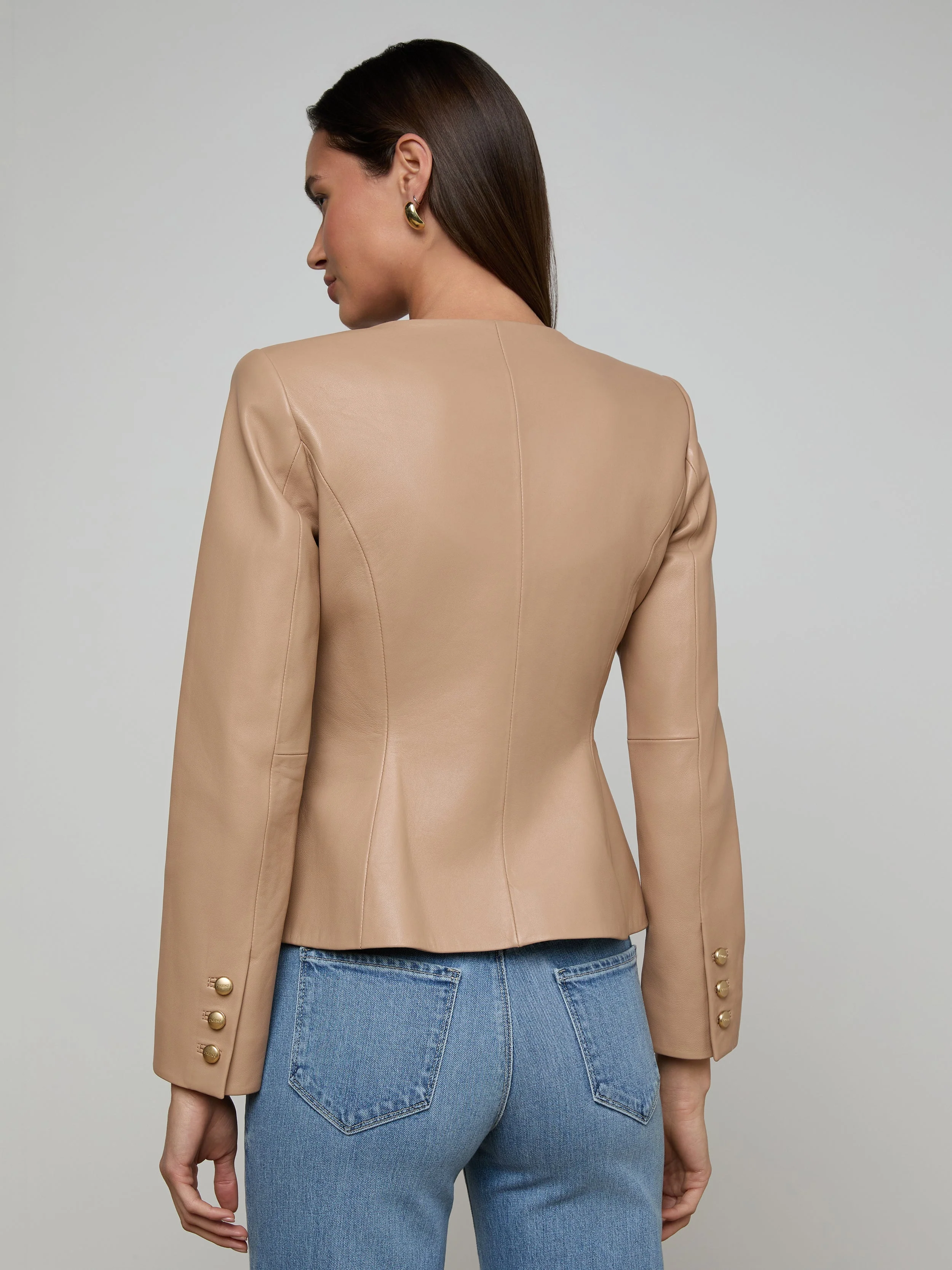 L'AGENCE - Mariella Leather Jacket - Image 4