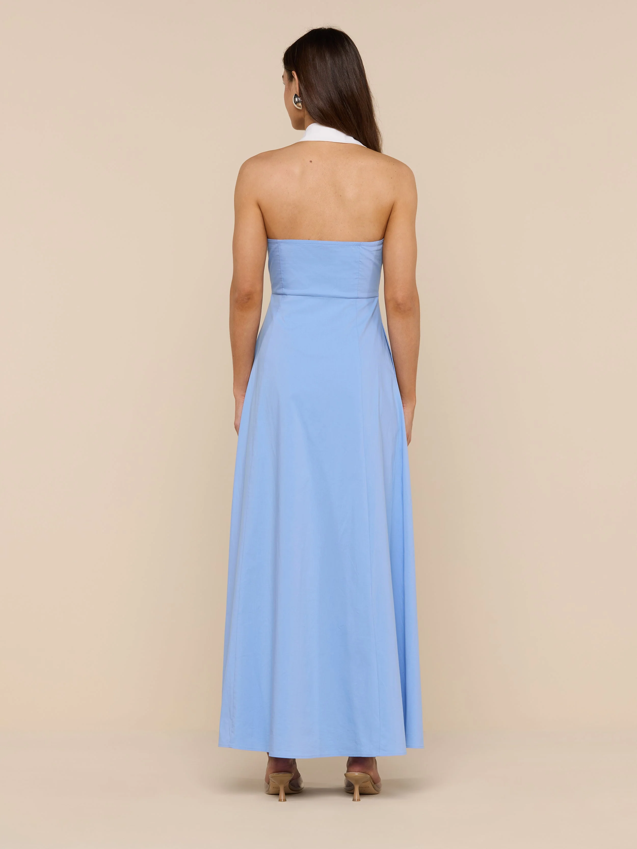 L'AGENCE - Maurie Poplin Maxi Dress - Image 4