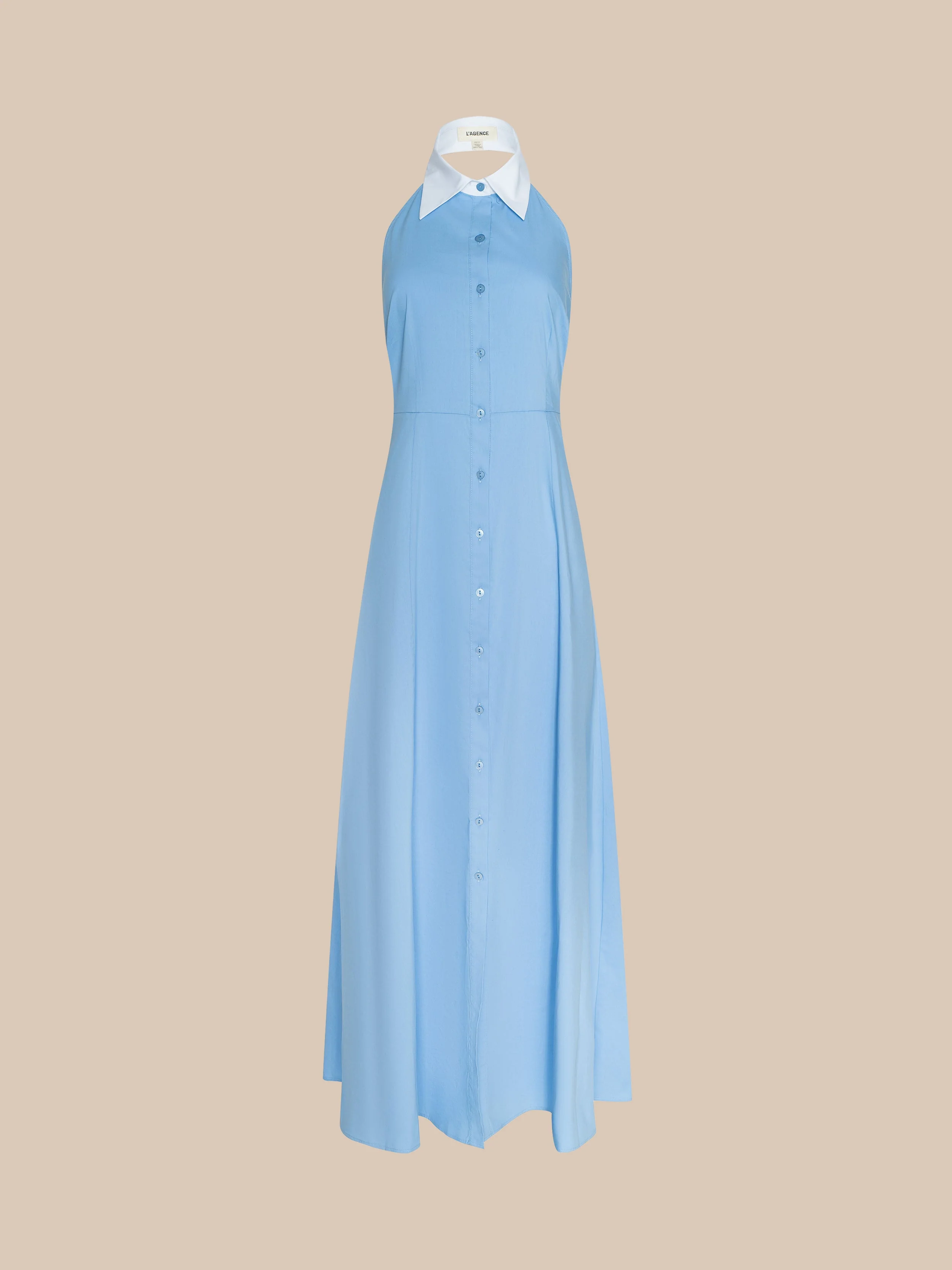 L'AGENCE - Maurie Poplin Maxi Dress - Image 6