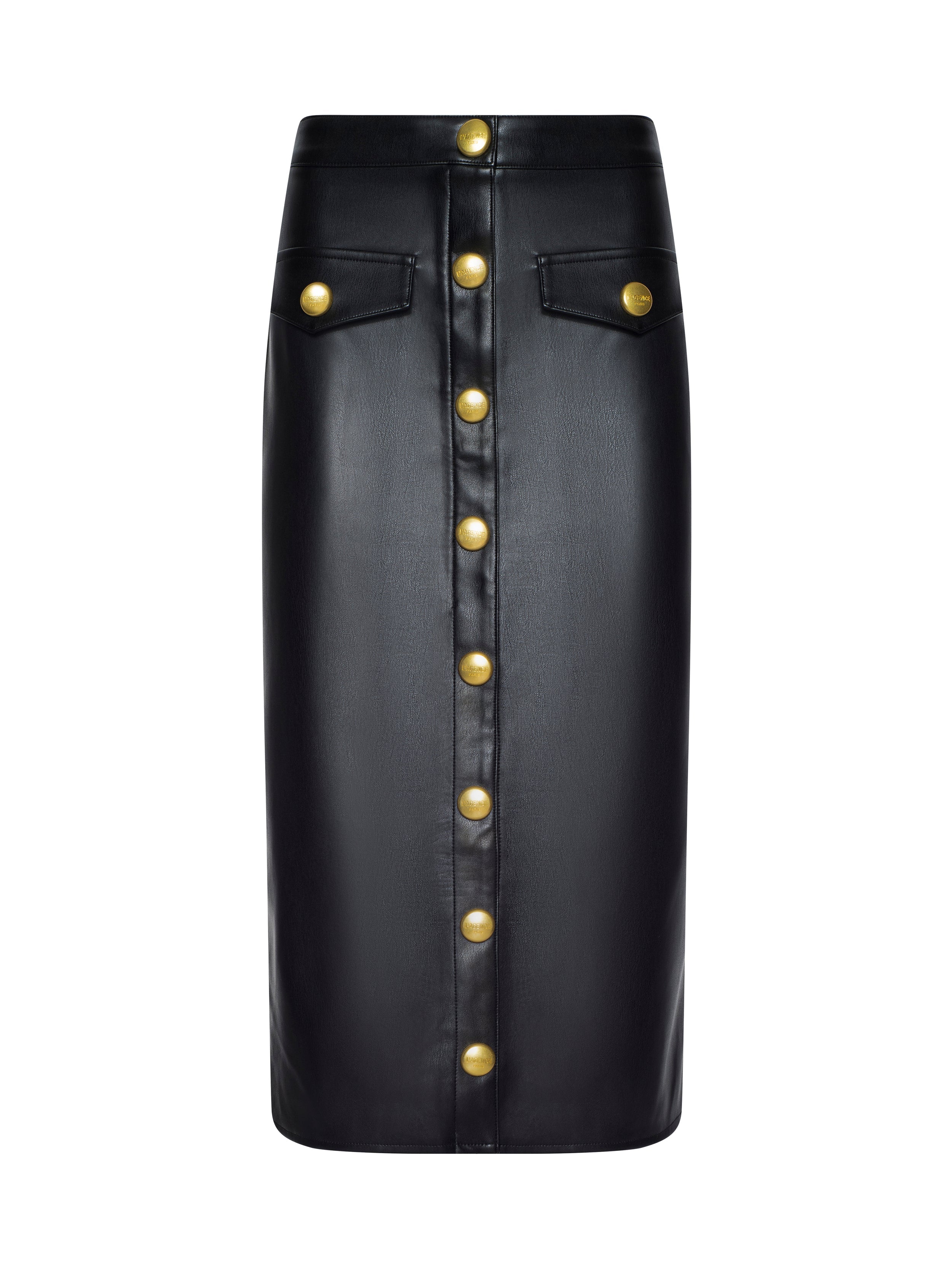 L'AGENCE - Milann Vegan Leather Skirt - Image 9