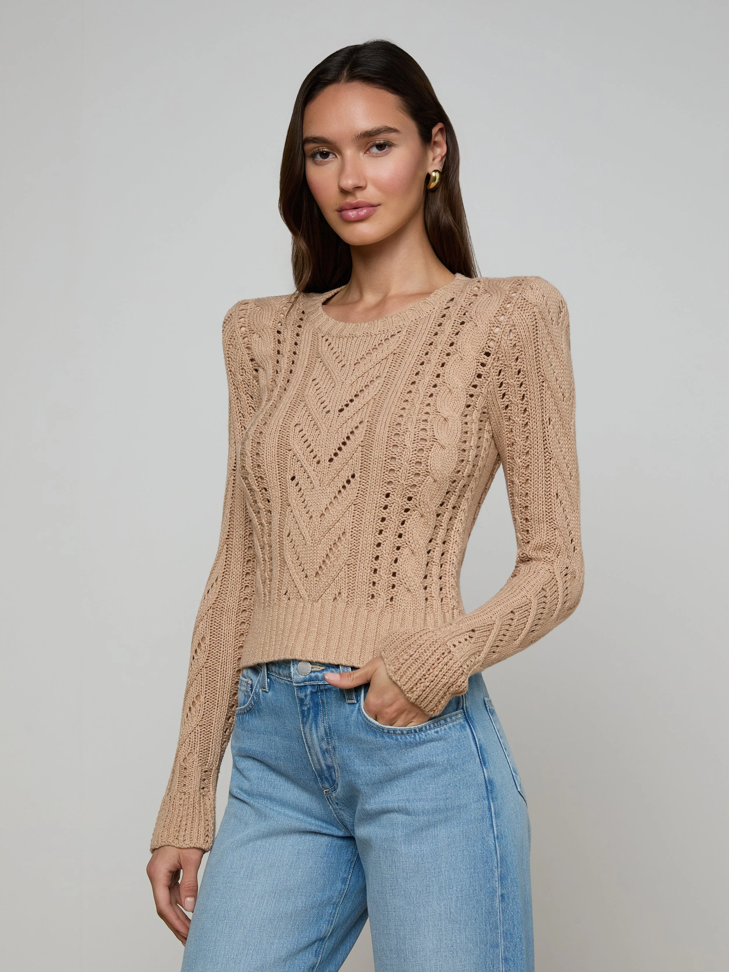 L'AGENCE - Mio Cabled Pullover - Image 2