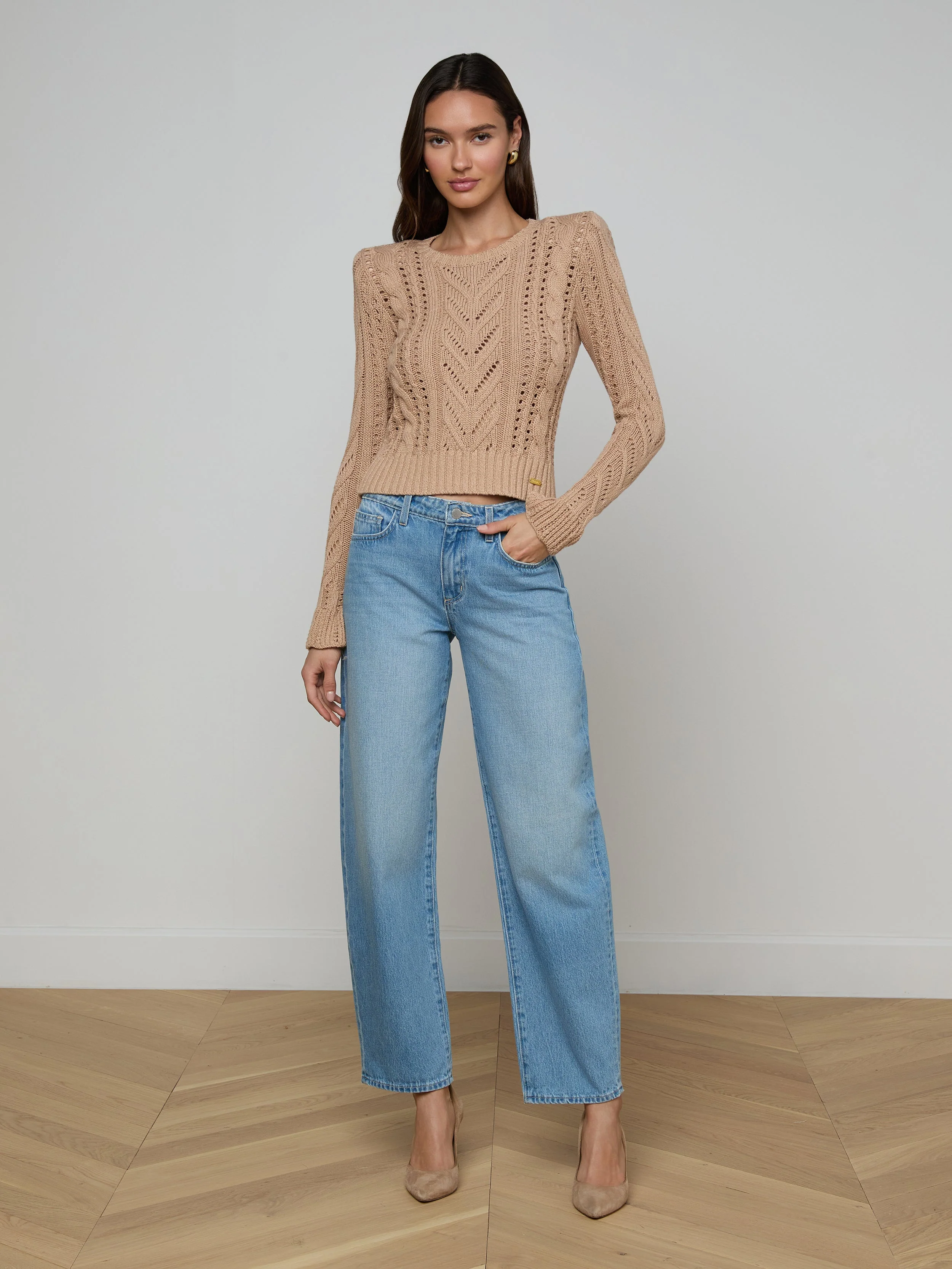 L'AGENCE - Mio Cabled Pullover - Image 3