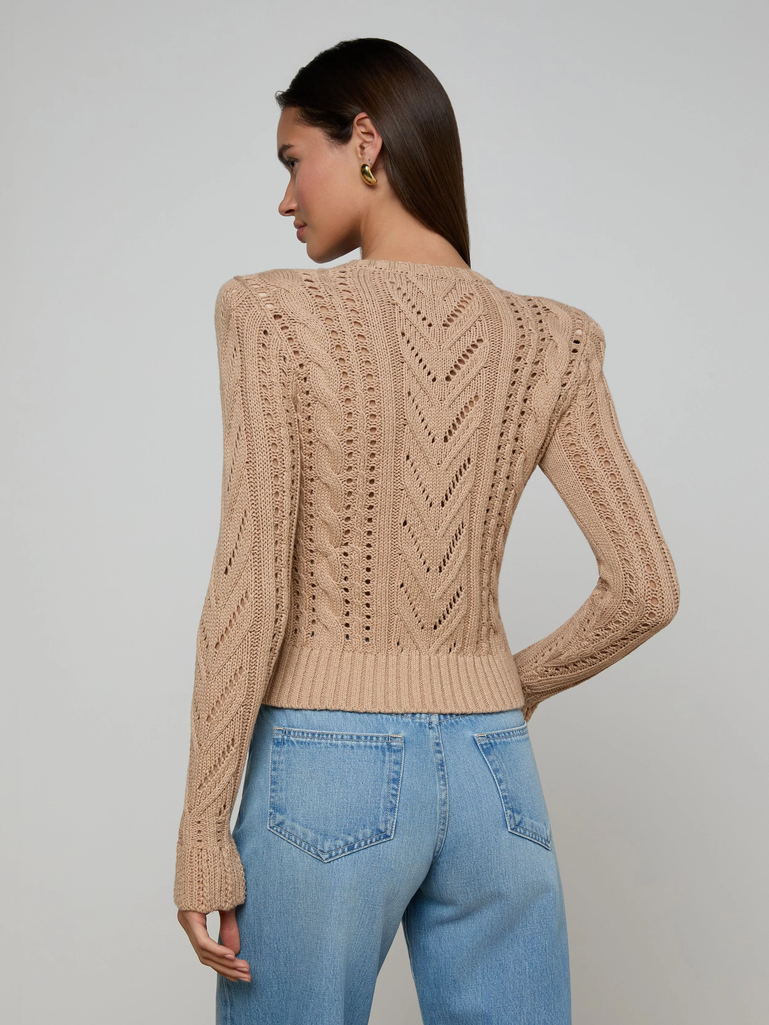 L'AGENCE - Mio Cabled Pullover - Image 4