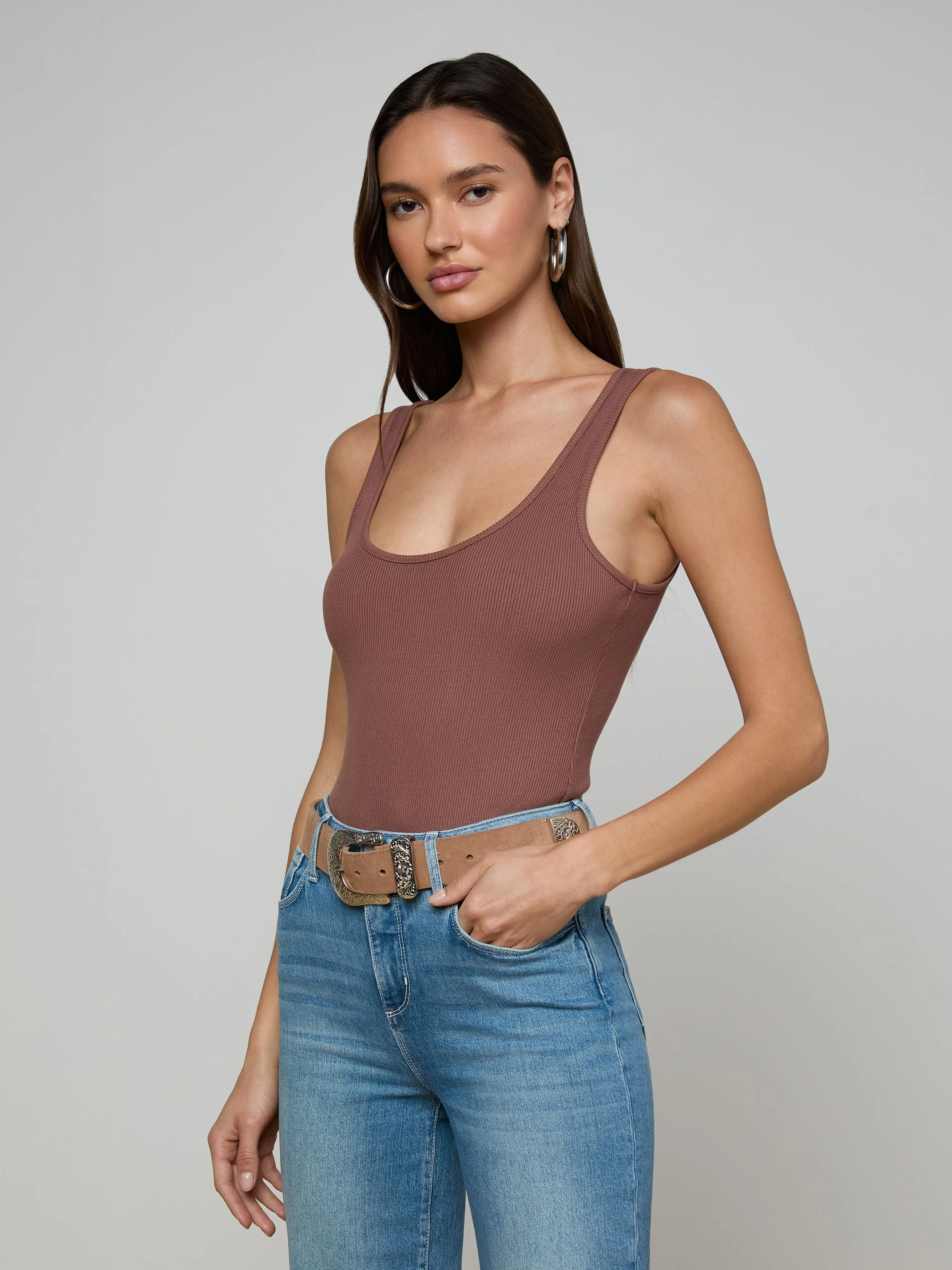 L'AGENCE - Nica Scoopneck Bodysuit - Image 2