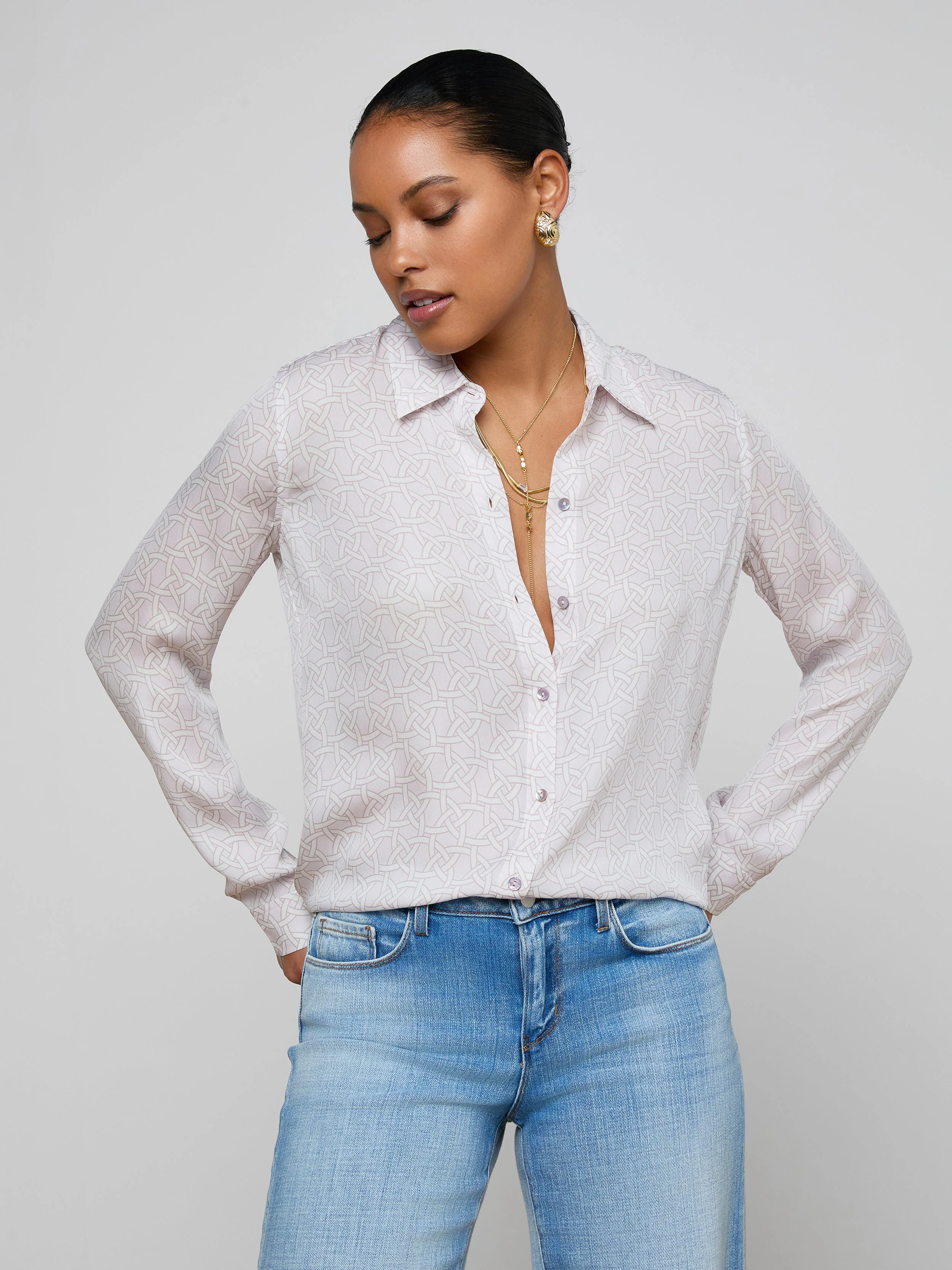 L'AGENCE - Nina Silk Blouse