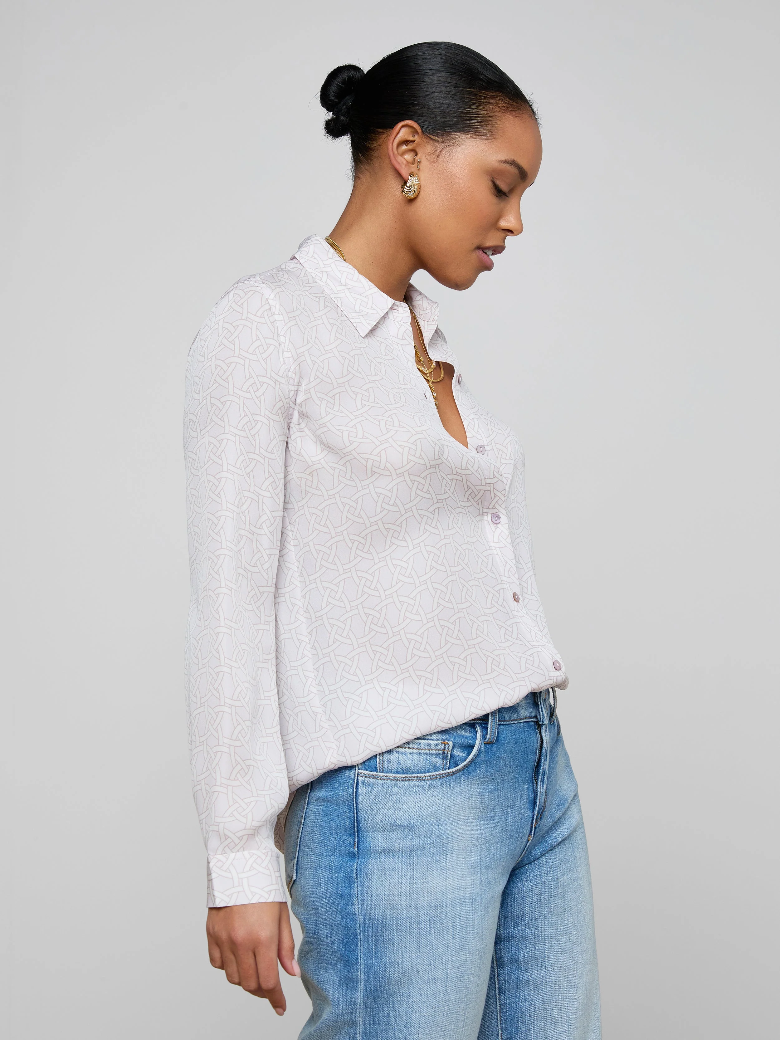 L'AGENCE - Nina Silk Blouse - Image 4