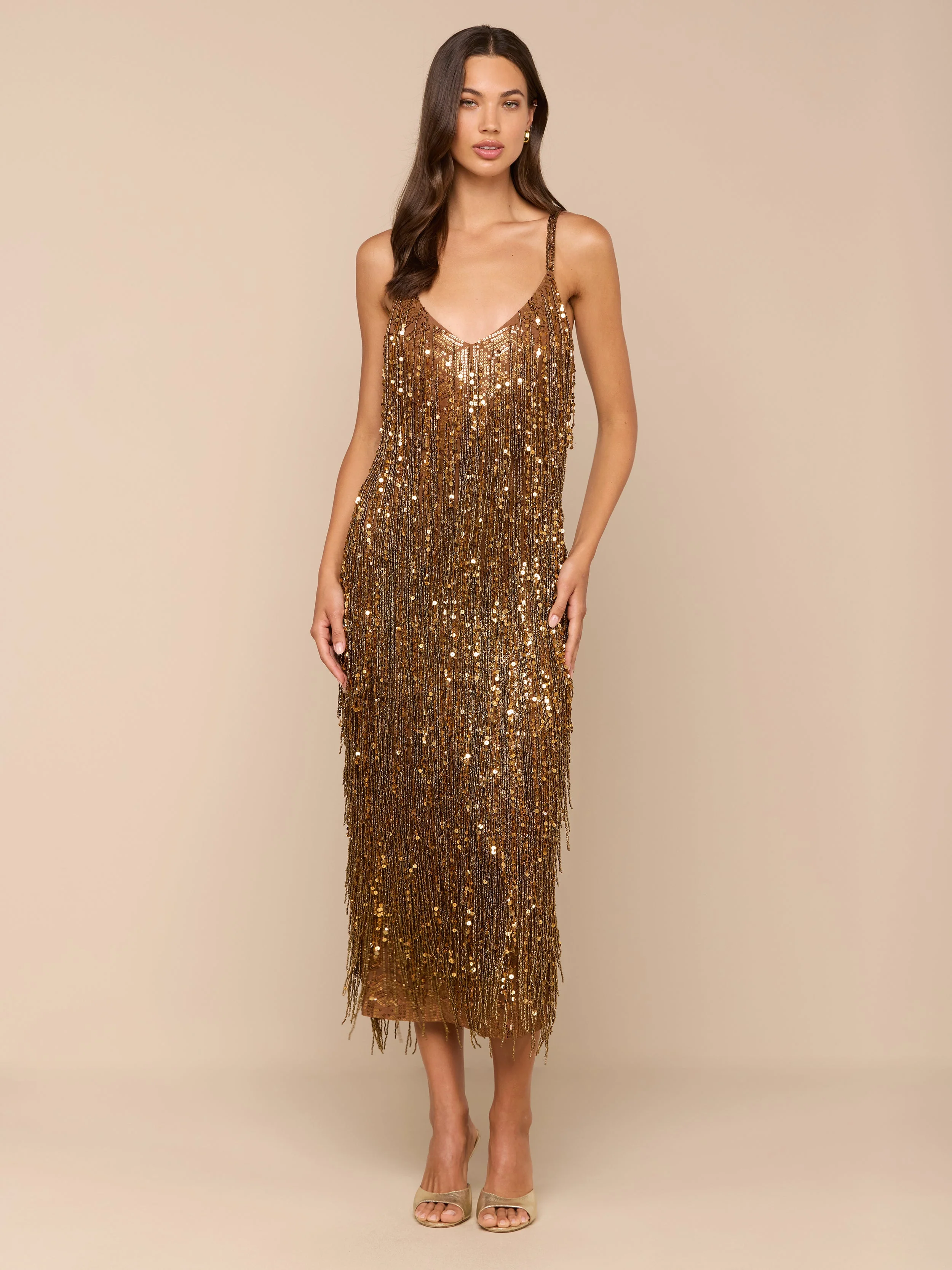 L'AGENCE - Noella Sequin Fringe Dress - Image 2