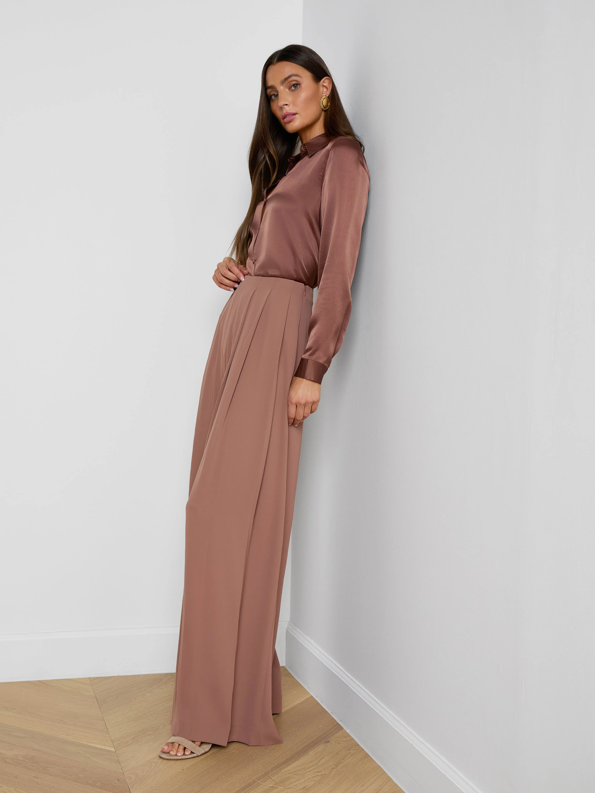 L'AGENCE - Nova Pleated Wide - Leg Pant - Image 7