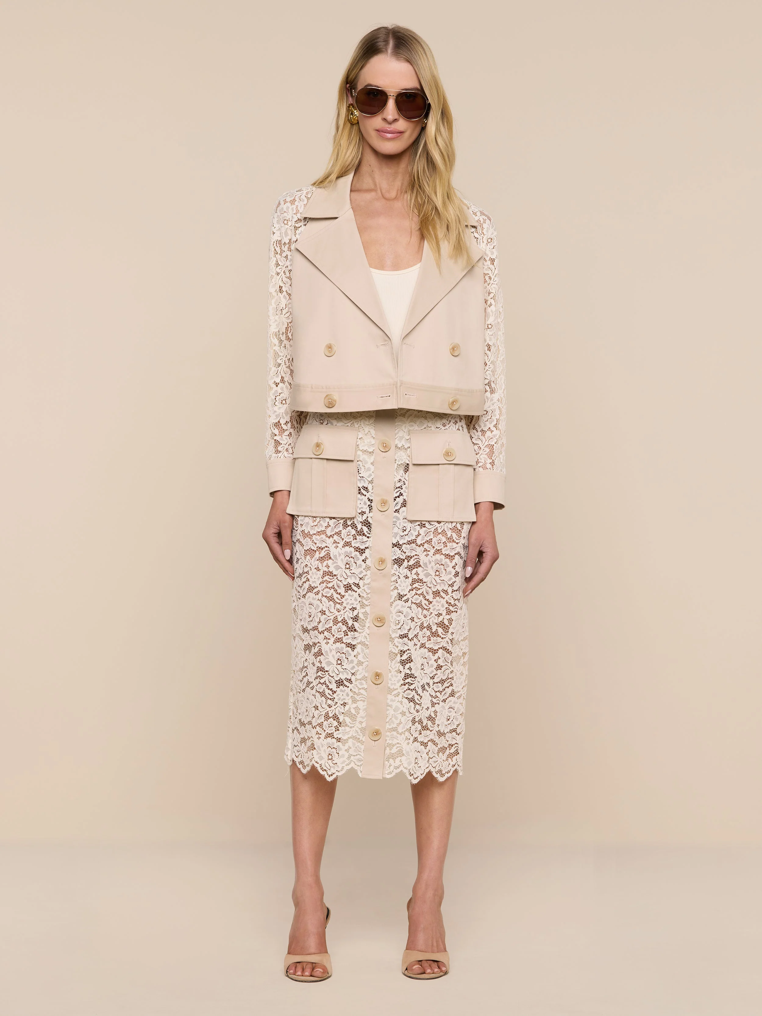 L'AGENCE - Novelle Lace Trench - Image 4