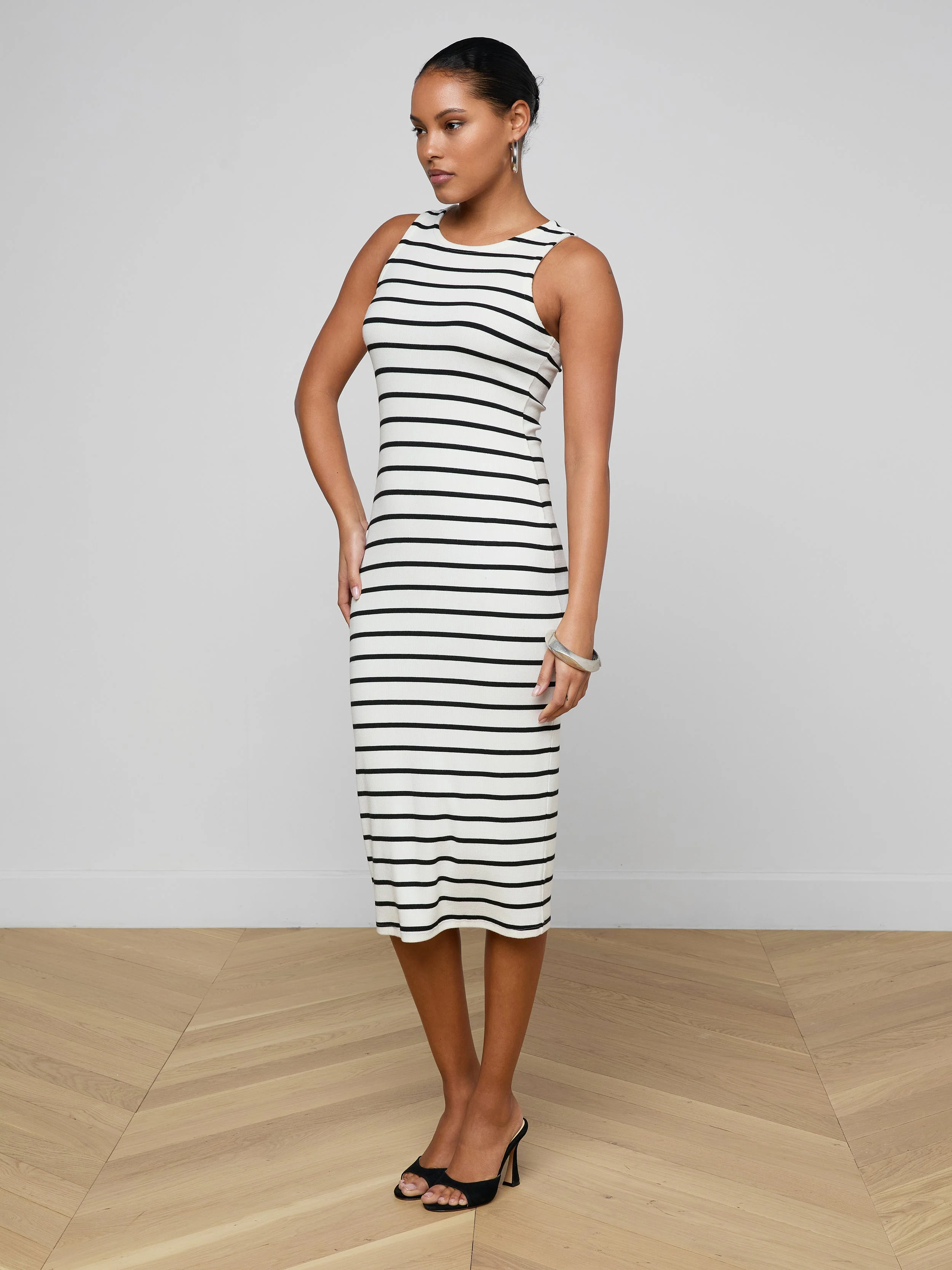 L'AGENCE - Nura Racerback Midi Dress - Image 3