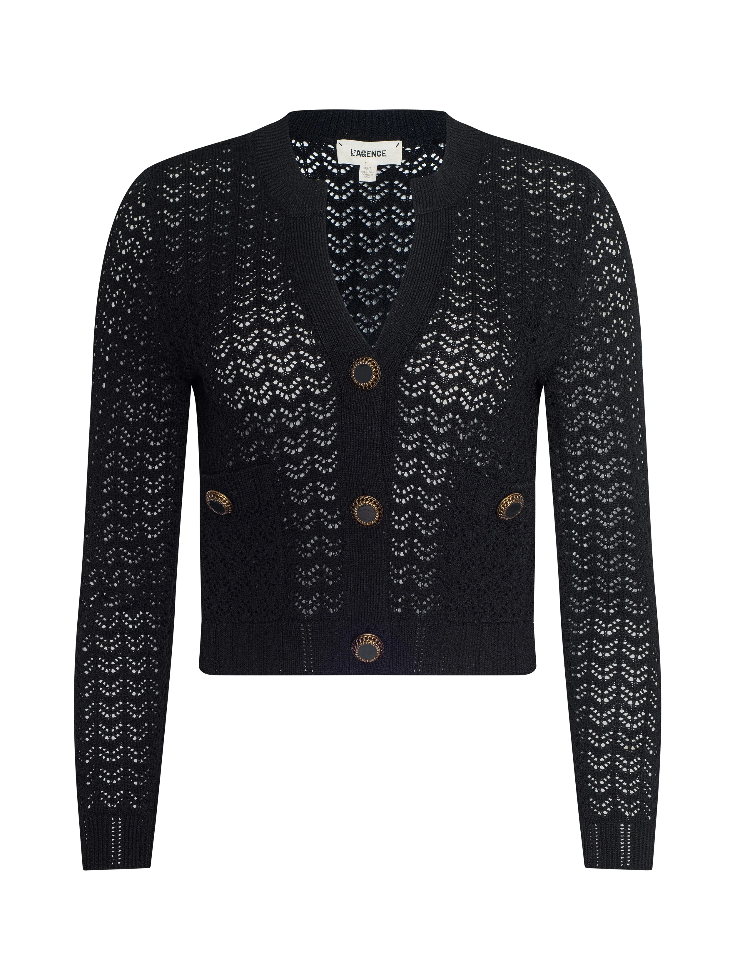 L'AGENCE - Orla Pointelle Knit Cardigan - Image 6