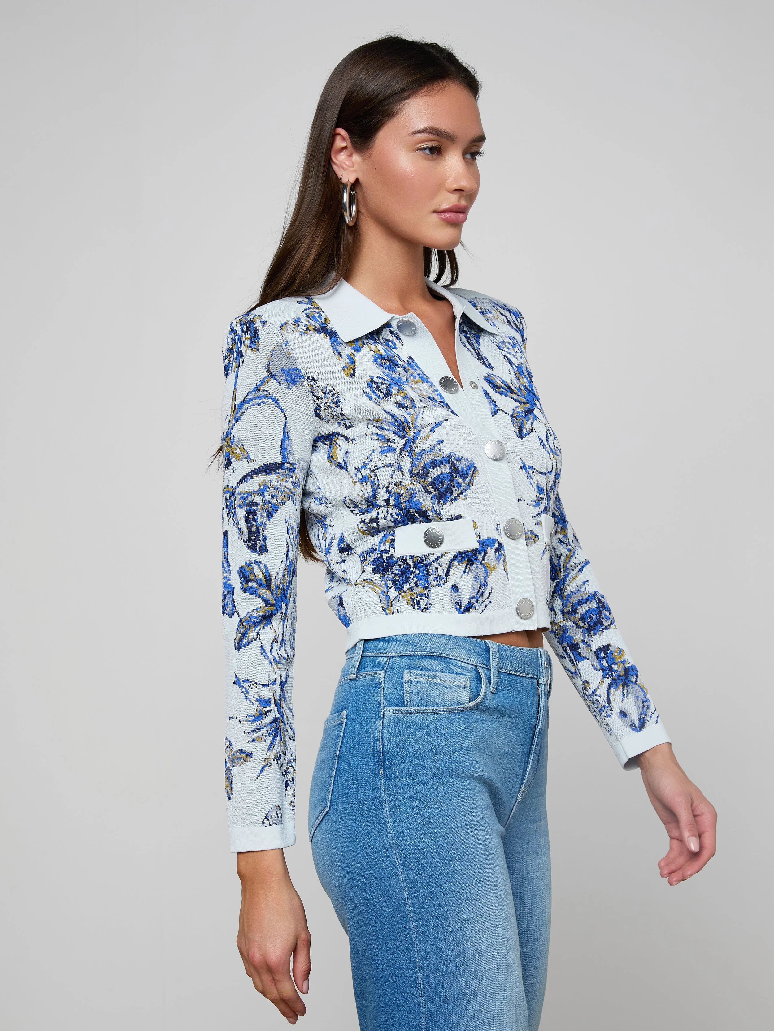 L'AGENCE - Osiris Jacquard Cardigan - Image 2