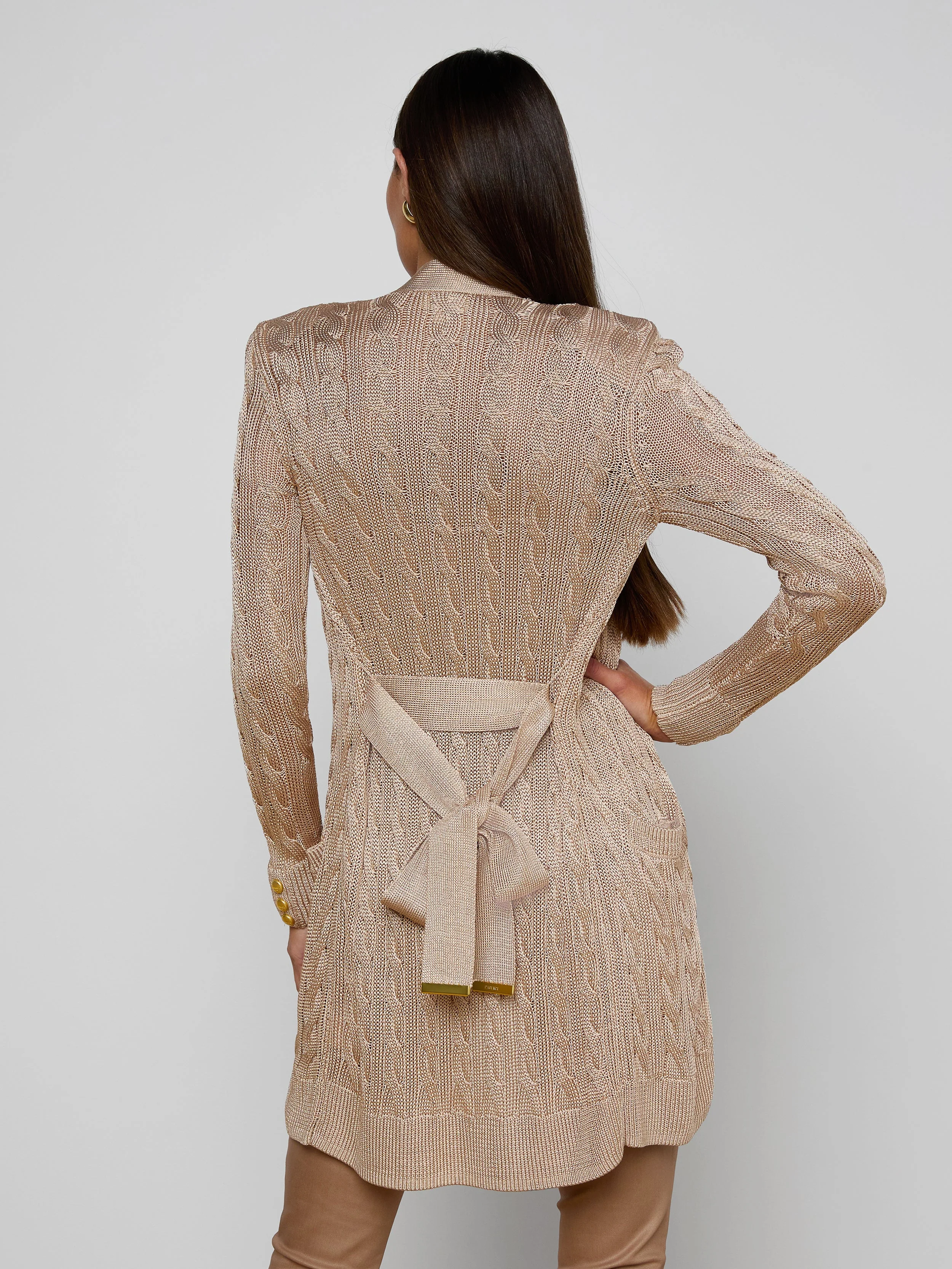 L'AGENCE - Penelope Cabled Cardigan - Image 5
