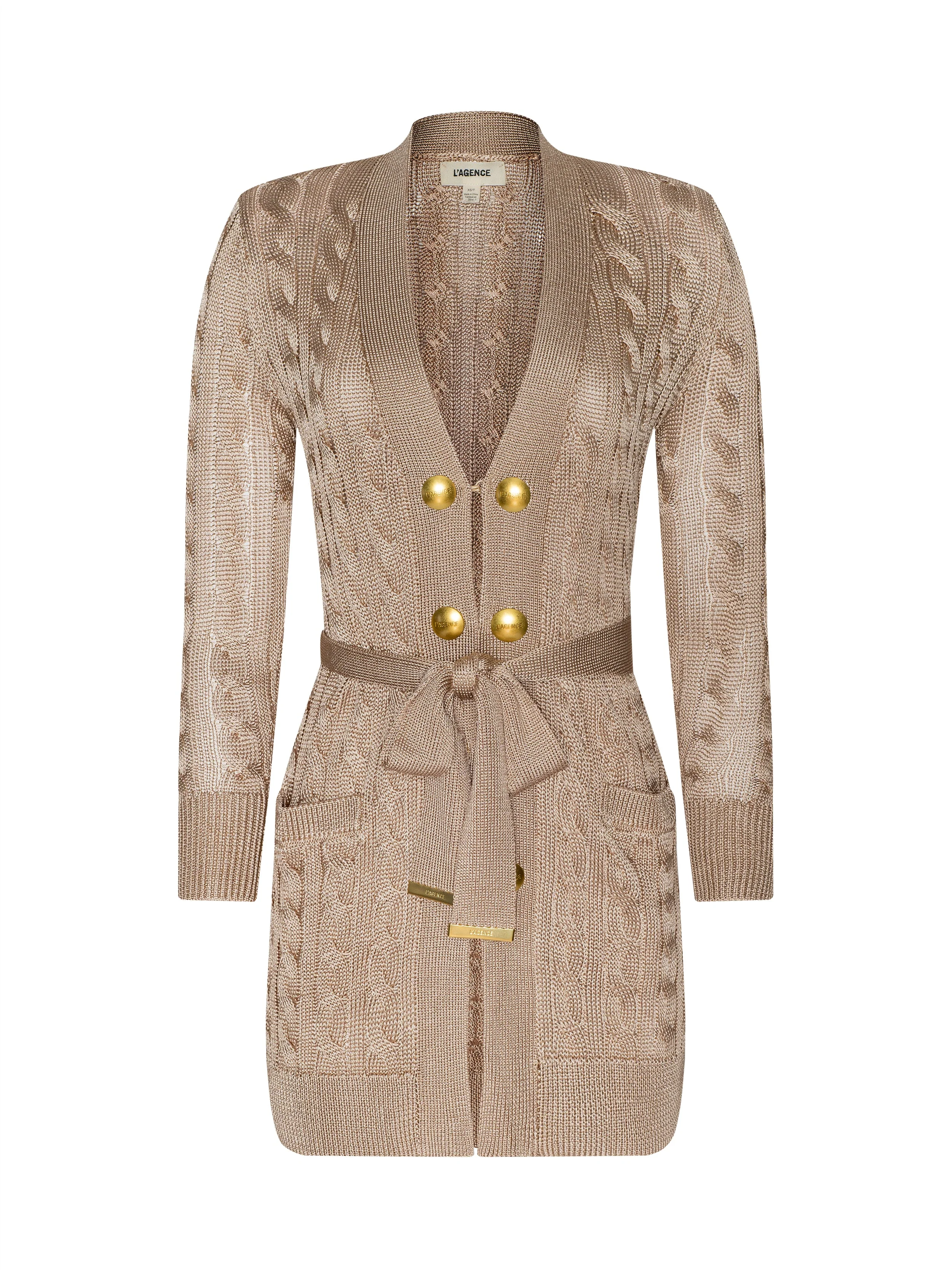 L'AGENCE - Penelope Cabled Cardigan - Image 8