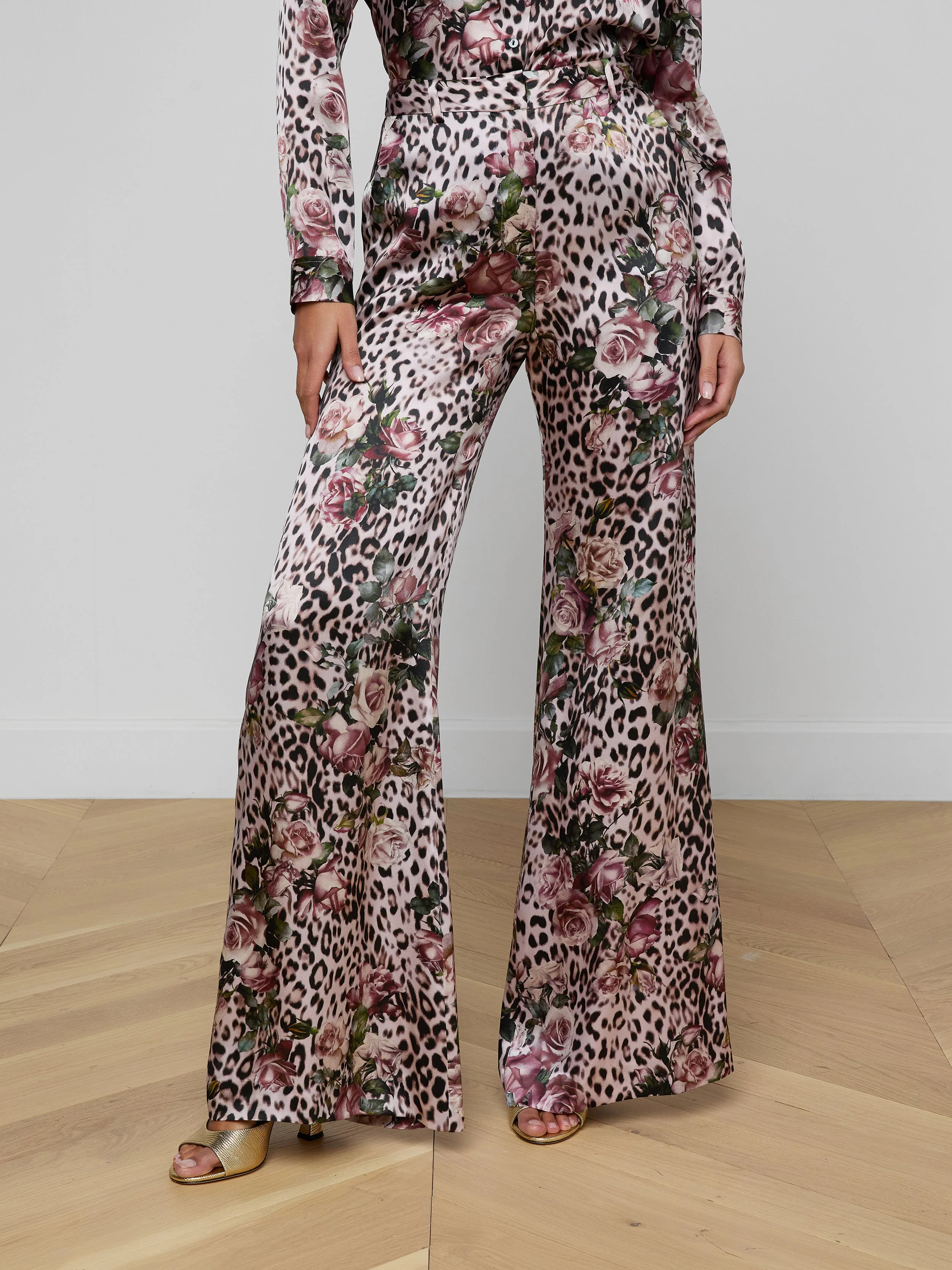 L'AGENCE - Pilar Silk Wide - Leg Pant - Image 4