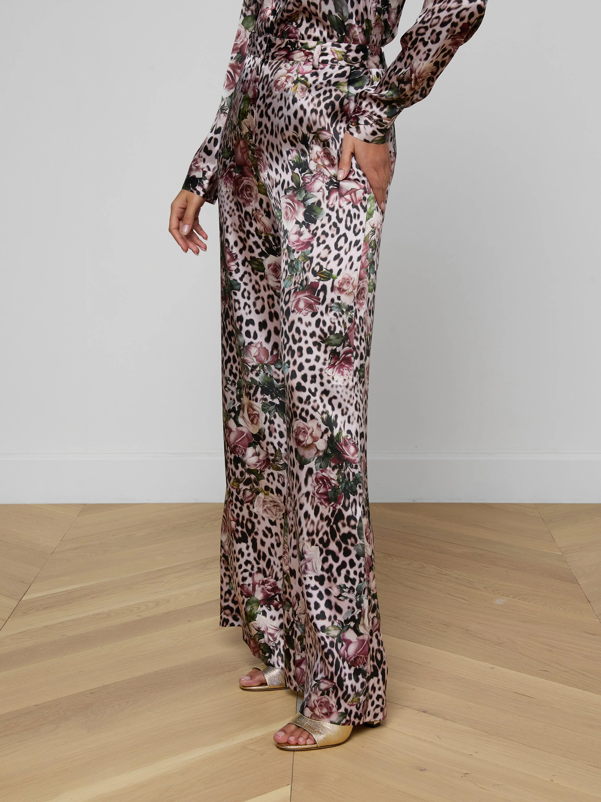 L'AGENCE - Pilar Silk Wide - Leg Pant - Image 5
