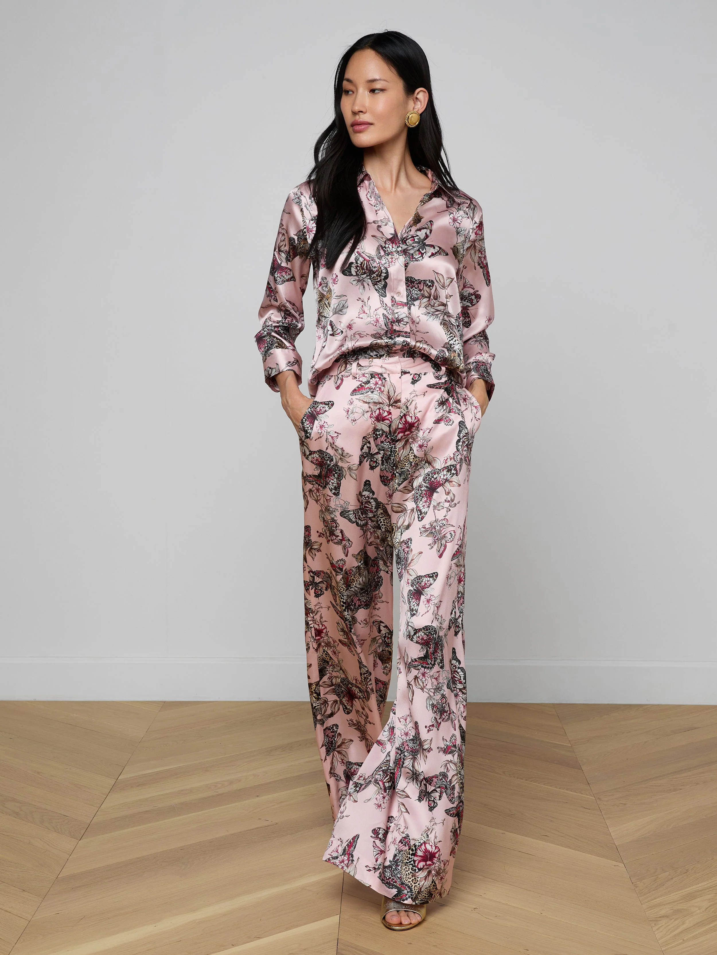 L'AGENCE - Pilar Silk Wide - Leg Pant