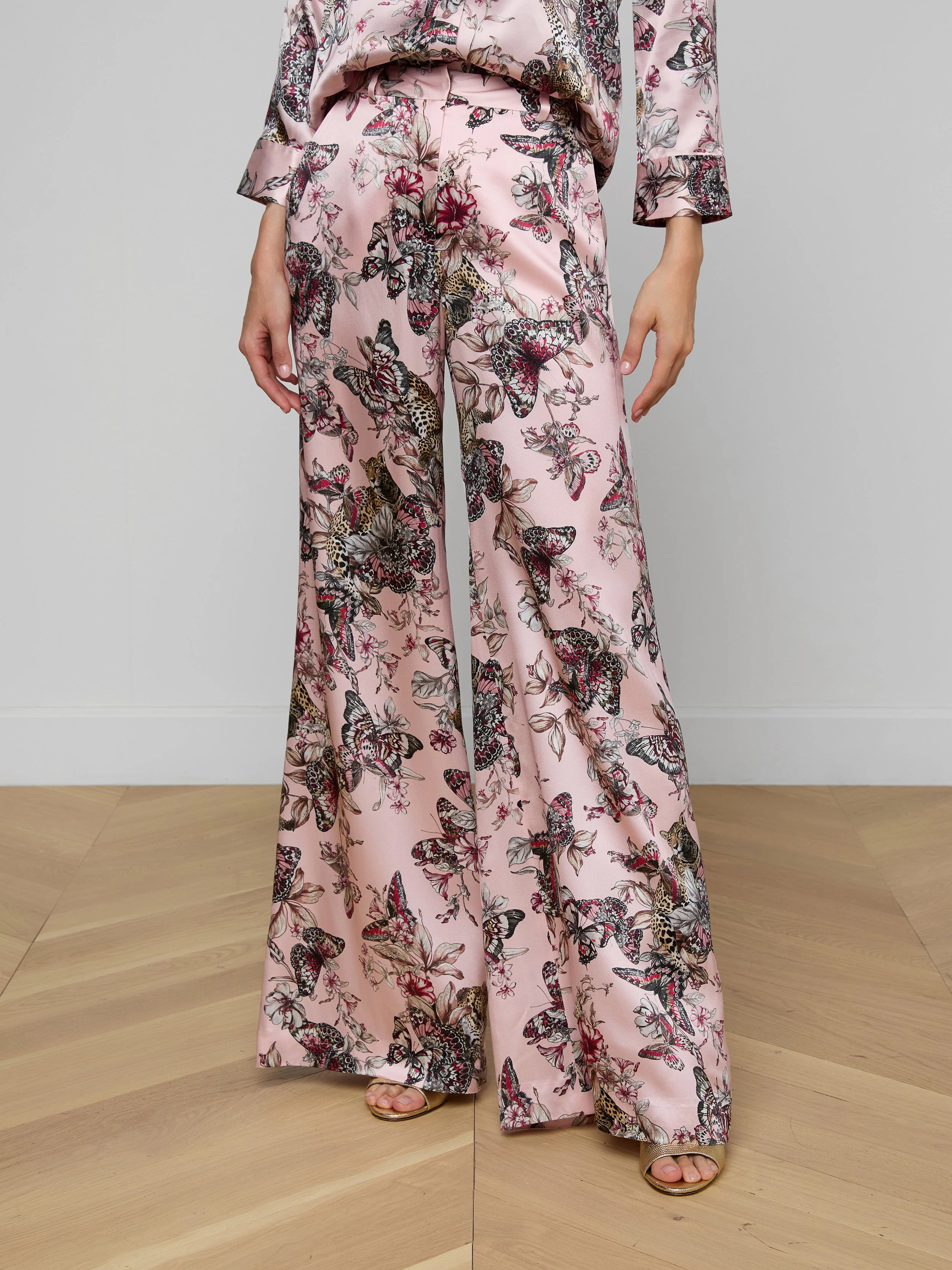L'AGENCE - Pilar Silk Wide - Leg Pant - Image 2