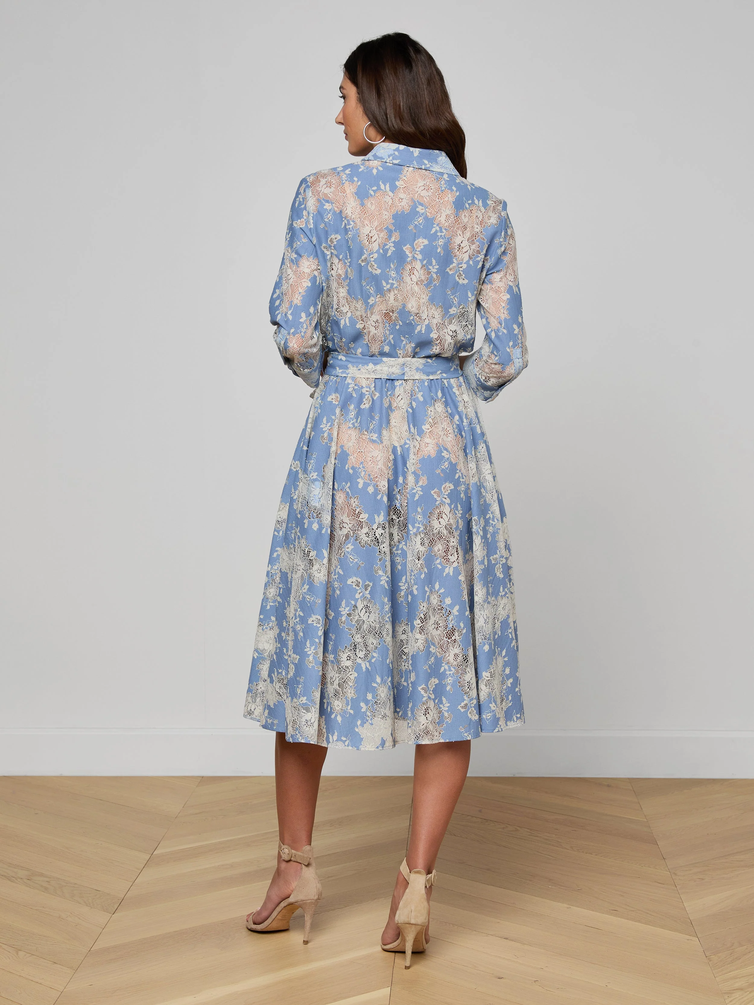 L'AGENCE - Ralphie Lace Midi Dress - Image 4