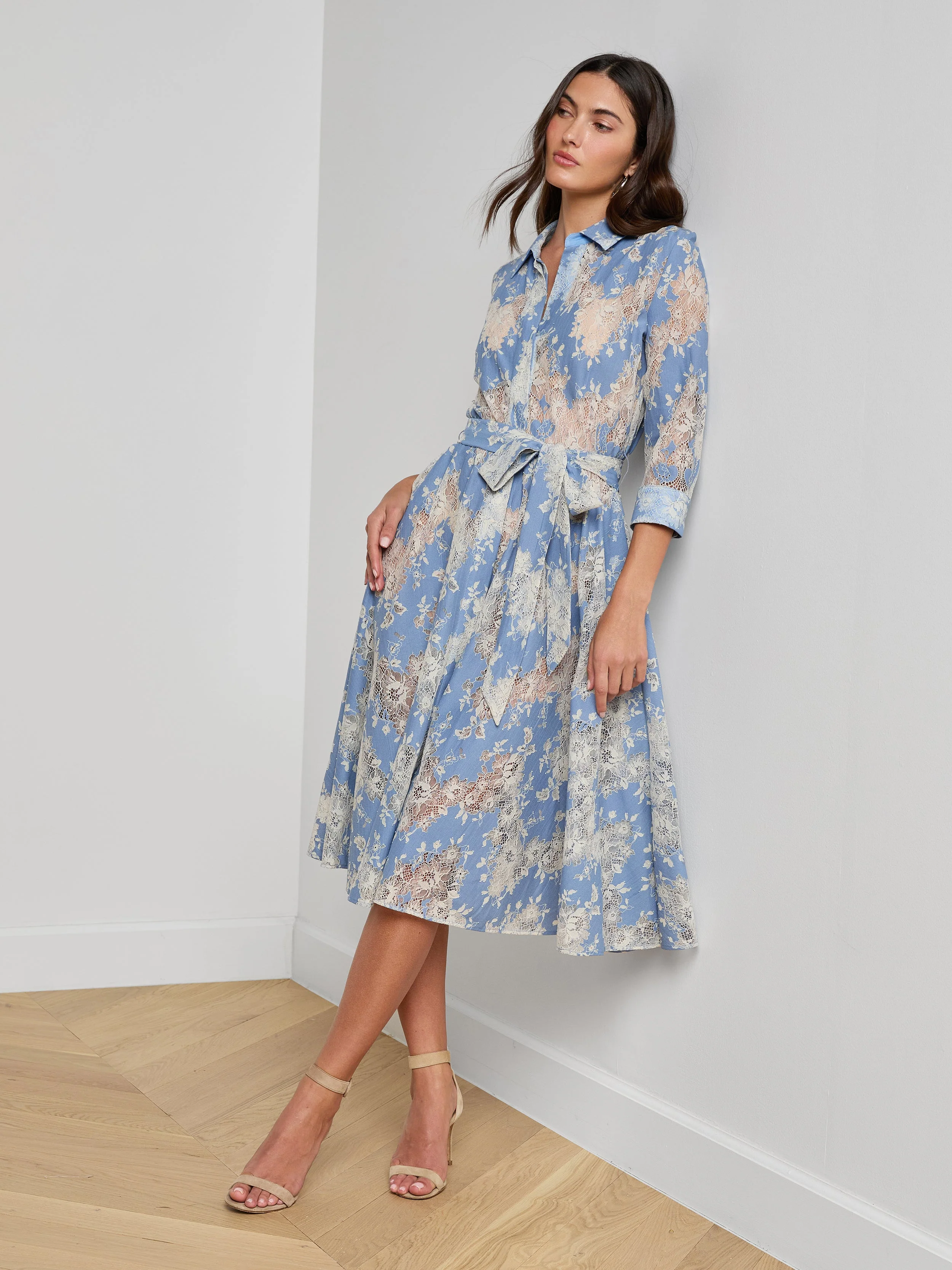 L'AGENCE - Ralphie Lace Midi Dress - Image 6