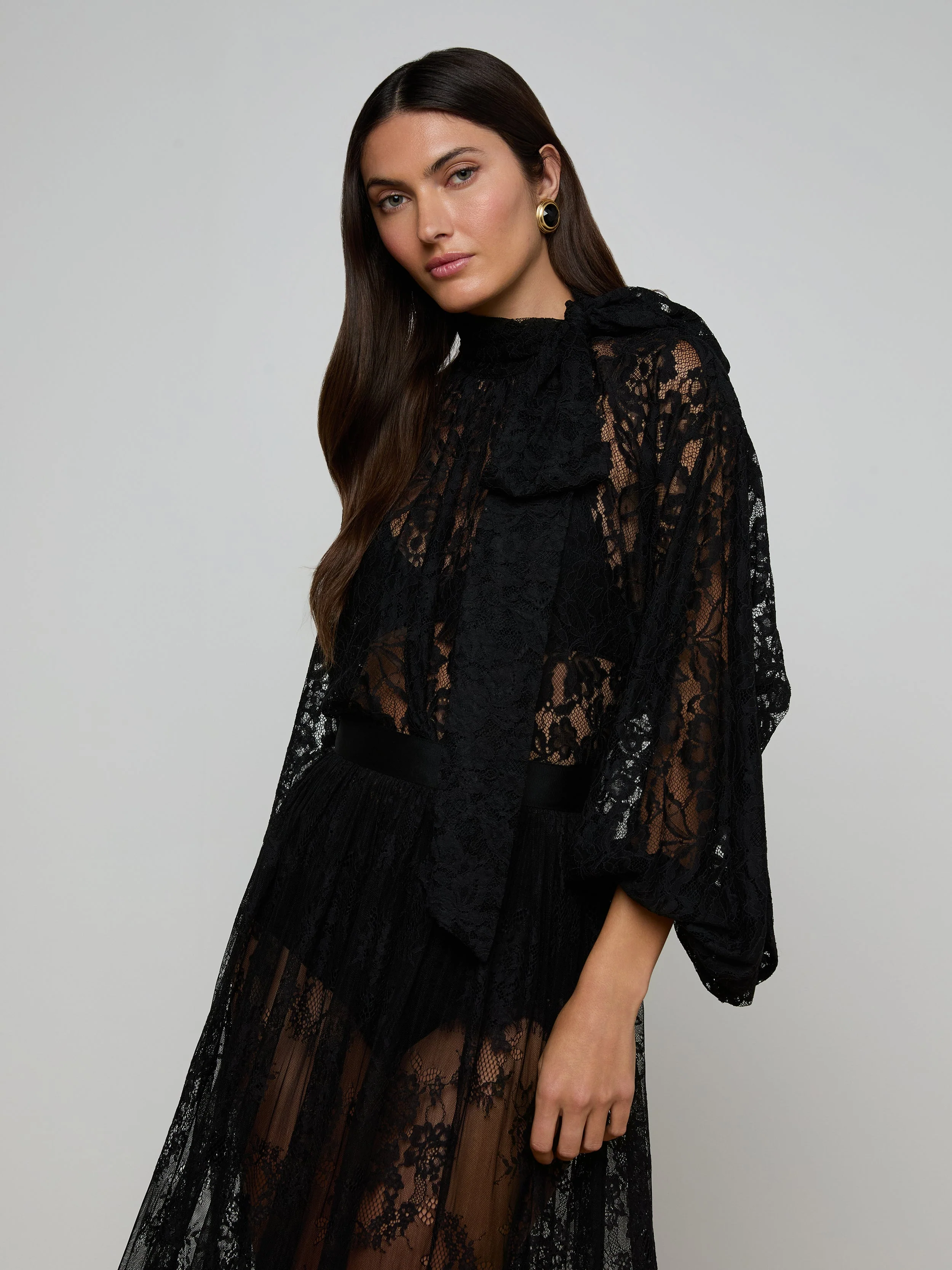 L'AGENCE - Rhett Oversized Lace Blouse - Image 2